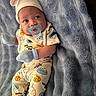 Jakarri joined the competition — help win amazing prizes! baby, infant, child, portrait, pacifier, hat, bunny_hat, pajamas, onesie, blanket, lying_down, blue_blanket, gloves, smiling, wide_eyes, indoors, cozy, textured_fabric, colorful_clothing, close_up