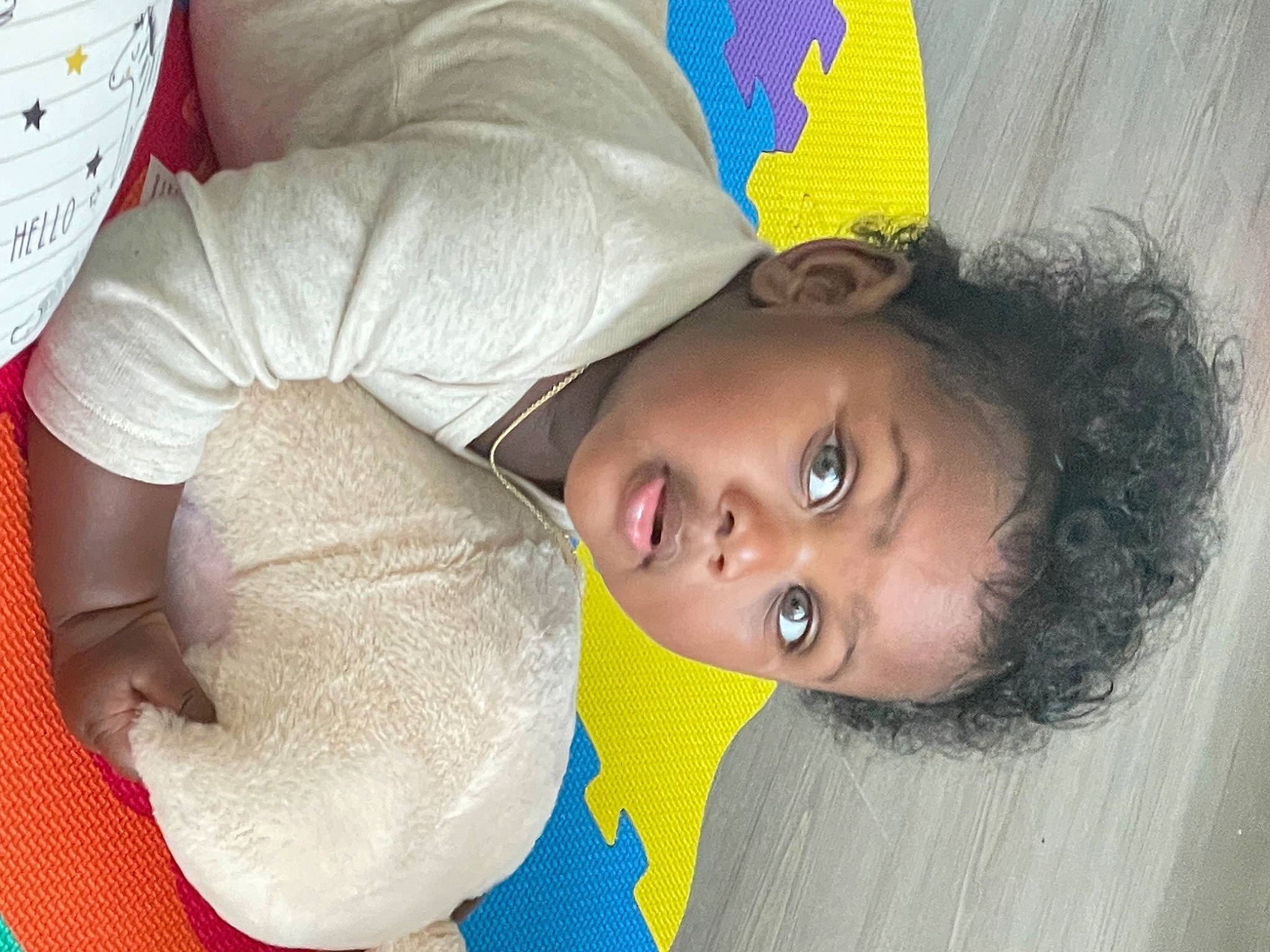 Cree is registered to the contest to win money with this photo: baby, baby_products, baby_toddler_clothing, cheek, child, comfort, ear, eye, eyelash, fun, happy, hat, linens, mouth, nose, person, room, skin, sleeve, toddler