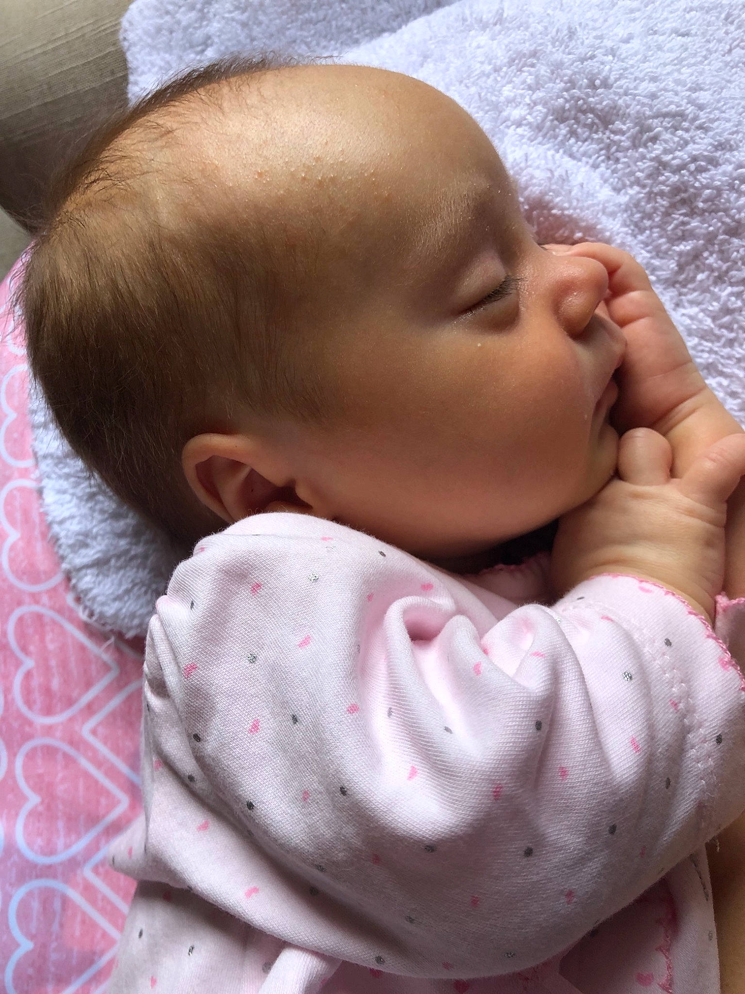 Mikeyla joined the competition — help win amazing prizes! baby, baby_sleeping, birth, cheek, child, ear, face, hand, head, lip, mouth, nap, neck, nose, person, pink, skin, sleep, toddler