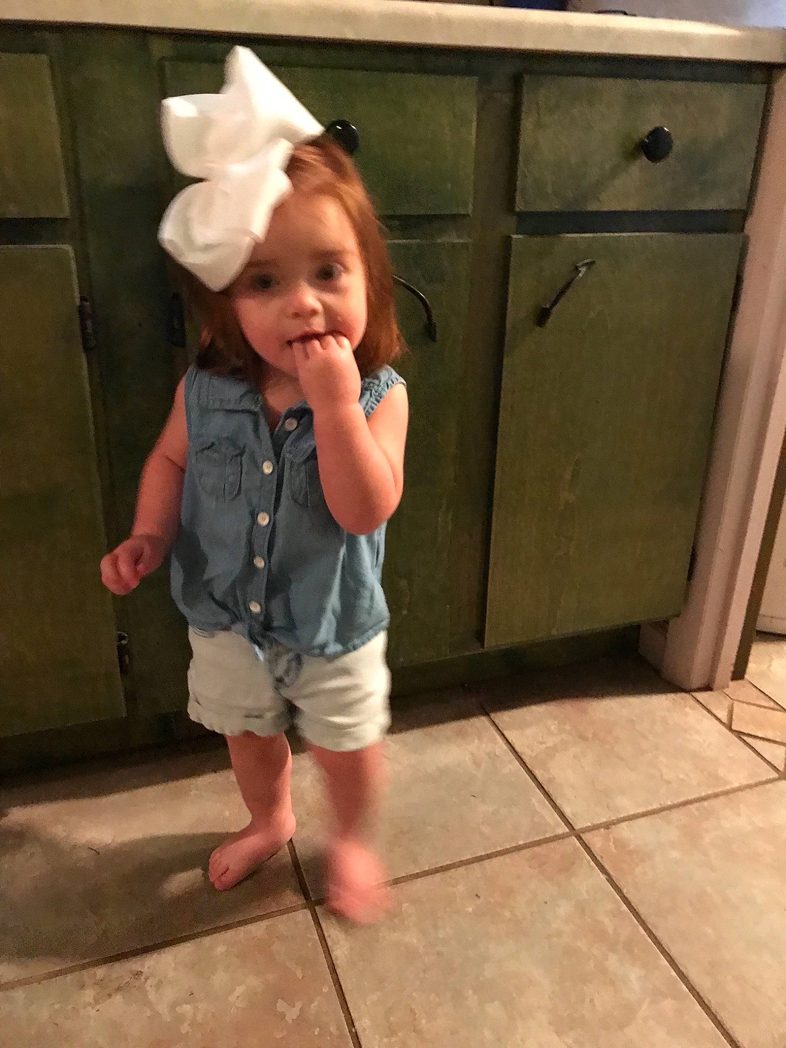 Gracie joined the competition — help win amazing prizes! child, floor, flooring, fun, head, leg, person, skin, snapshot, standing, toddler