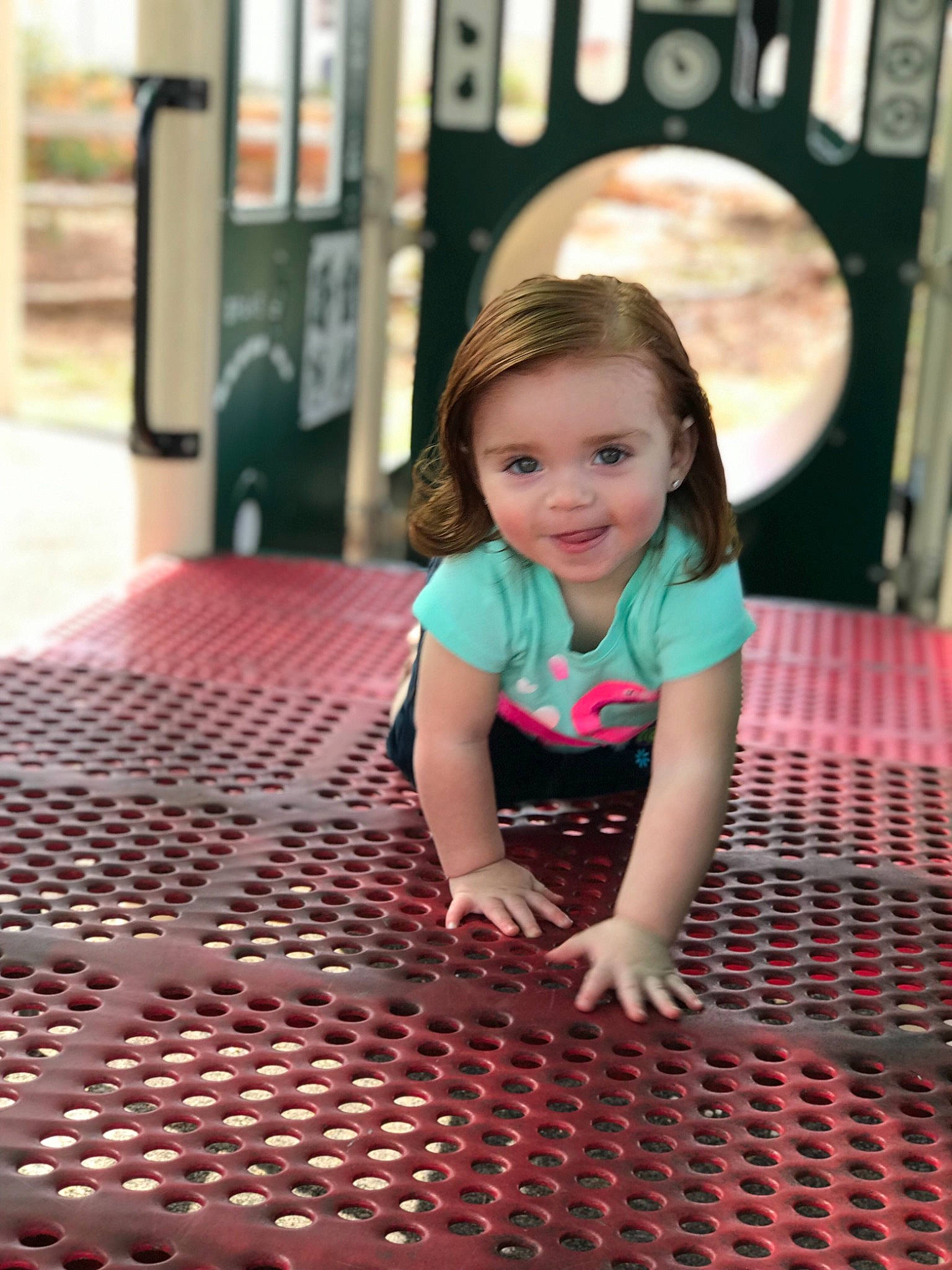 Gracie joined the competition — help win amazing prizes! baby, child, floor, flooring, fun, leisure, person, photography, play, recreation, sitting, smile, toddler, vacation