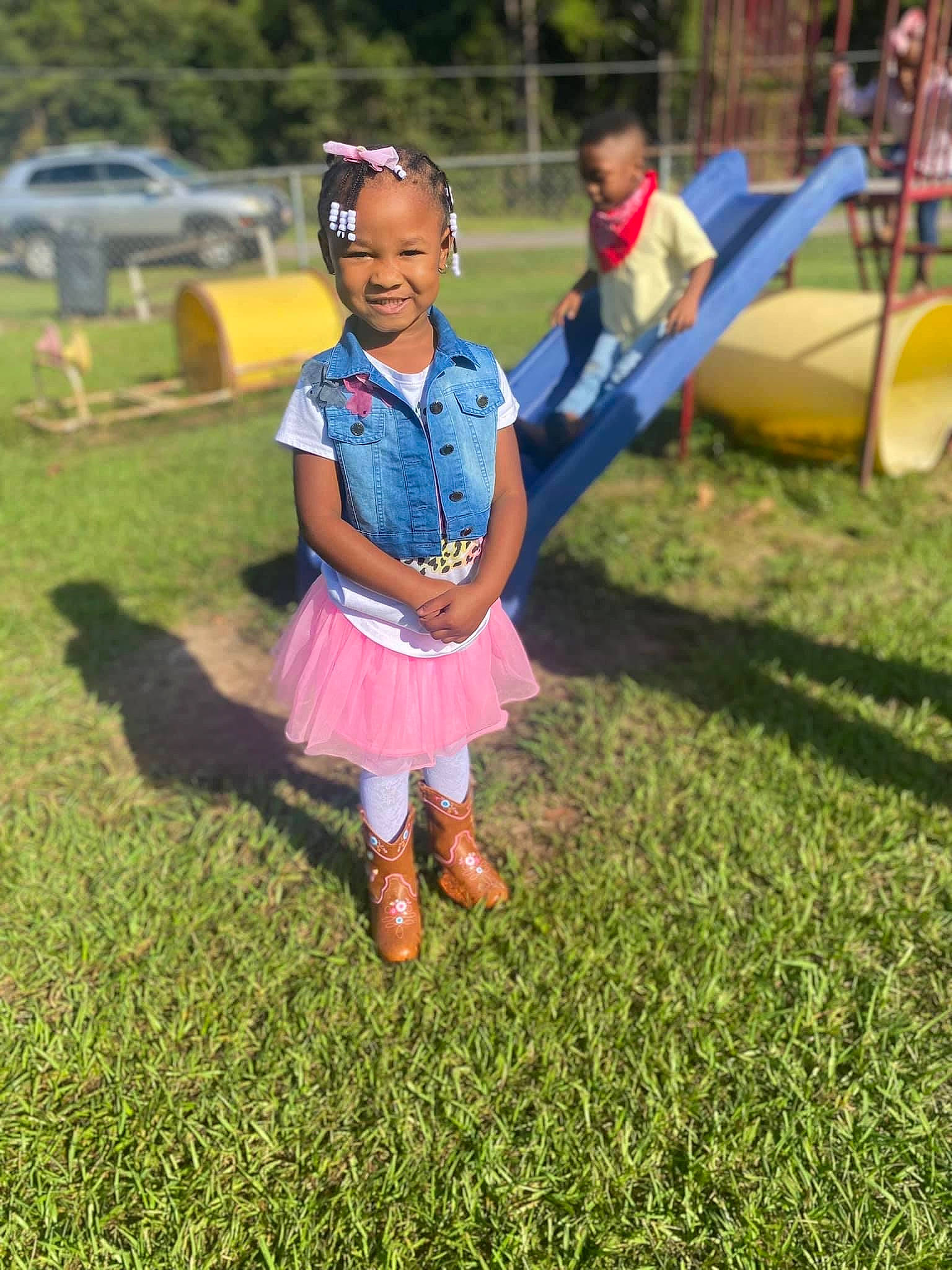 Jenesis is registered to the contest to win money with this photo: child, event, fun, games, garden, grass, grassland, happy, jewellery, joy, lawn, leisure, people_in_nature, person, plant, play, recreation, sandal, sitting, toddler