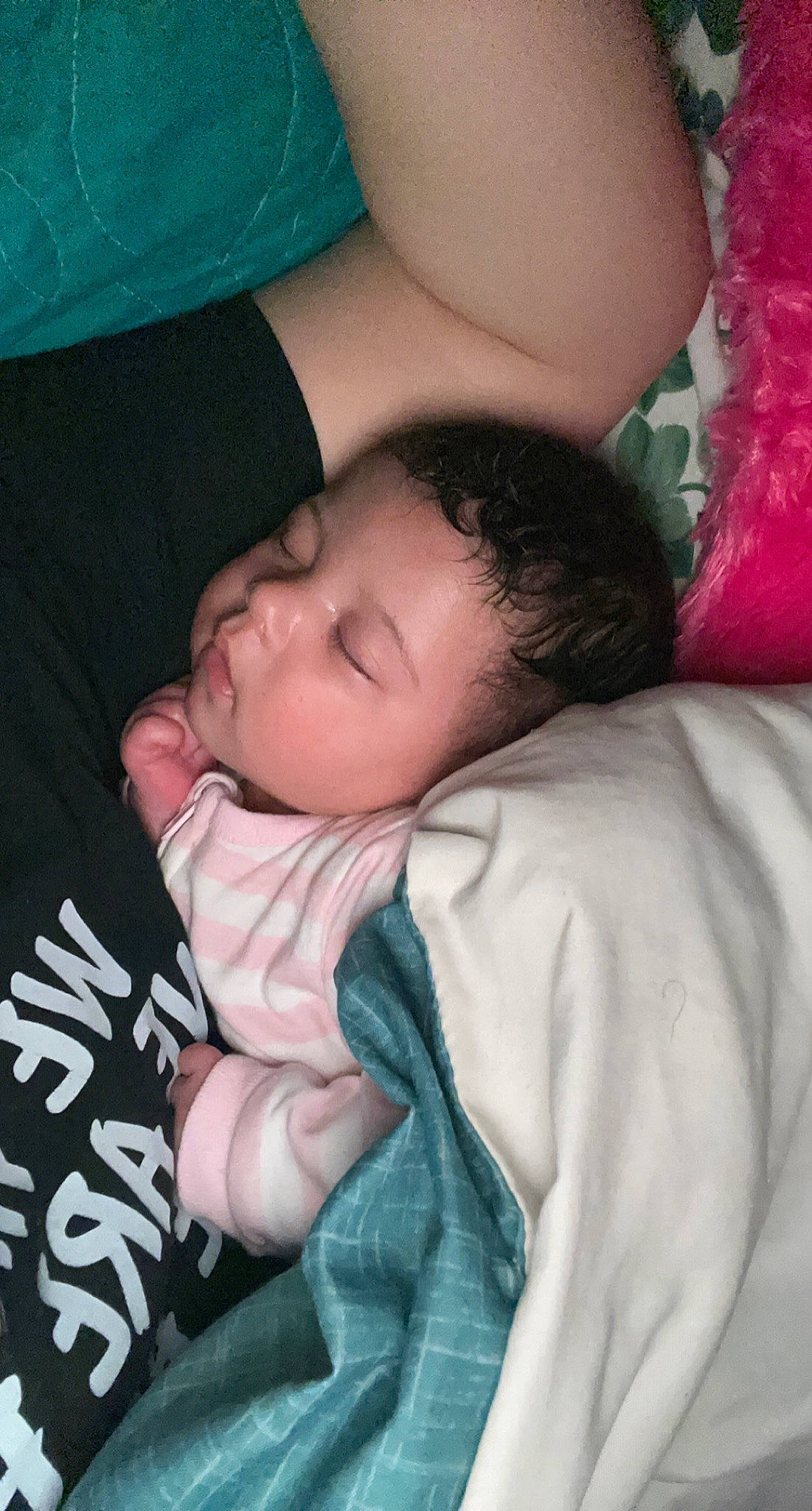 Kahlani is registered to the contest to win money with this photo: baby, baby_sleeping, baby_toddler_clothing, bedding, bedtime, blanket, cheek, child, comfort, linens, love, nap, person, skin, sleep, toddler