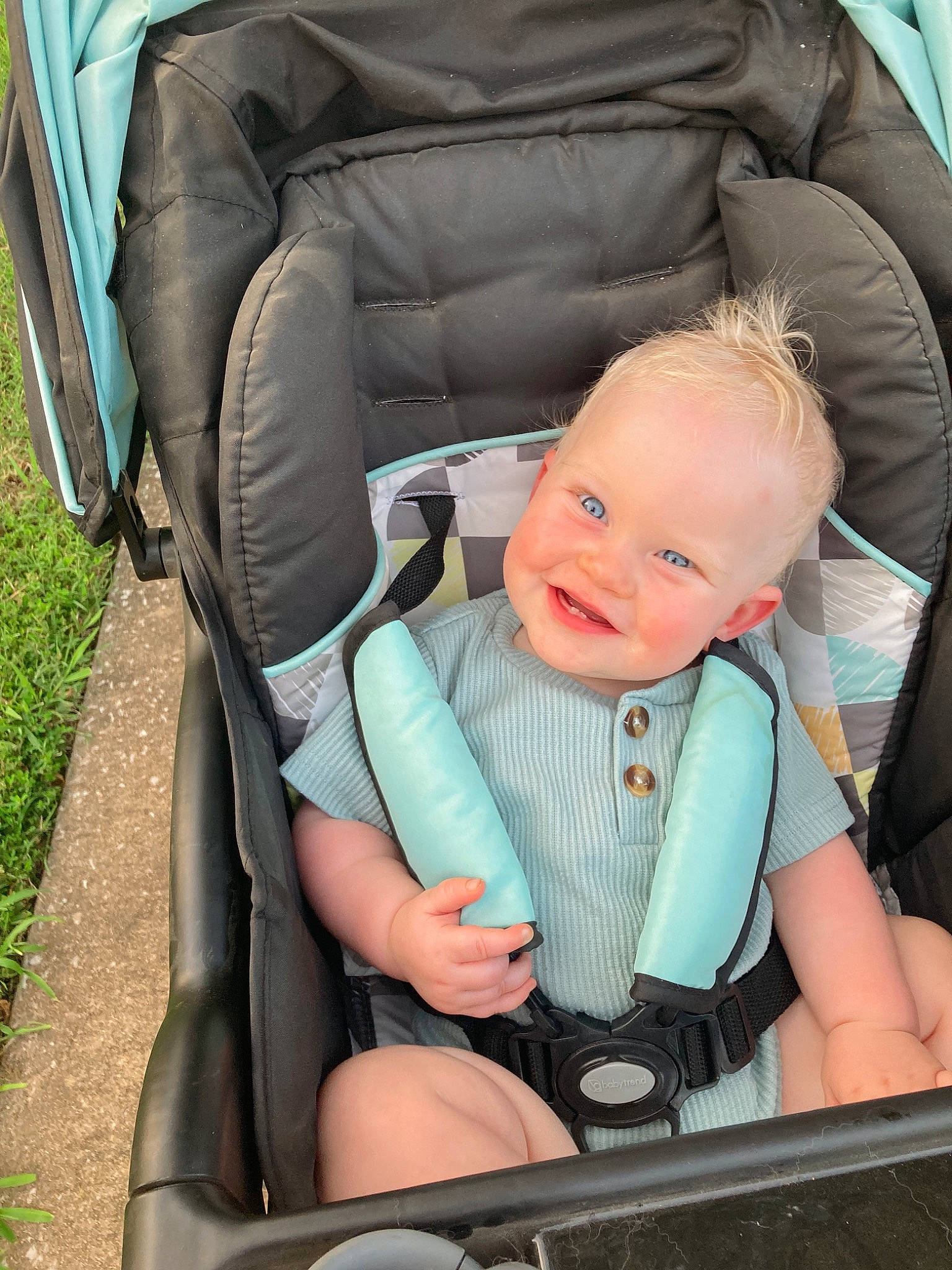 Enzo joined the competition — help win amazing prizes! auto_part, baby, baby_carriage, baby_products, baby_toddler_clothing, car_seat, chair, child, comfort, fun, green, joy, lap, leisure, person, photograph, product, seat_belt, sitting, skin