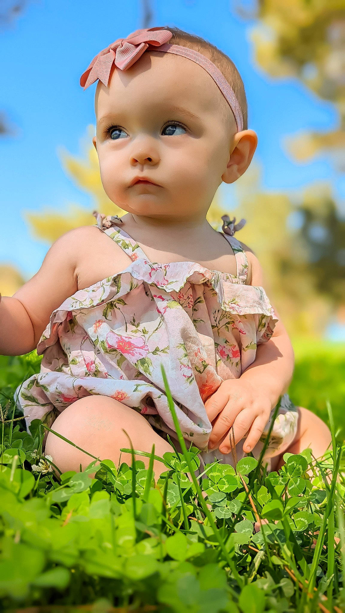Ella joined the competition — help win amazing prizes! baby, baby_toddler_clothing, beauty, blond, cheek, child, flash_photography, fun, grass, grass_family, grassland, happy, meadow, people_in_nature, person, photograph, plant, skin, sky, summer