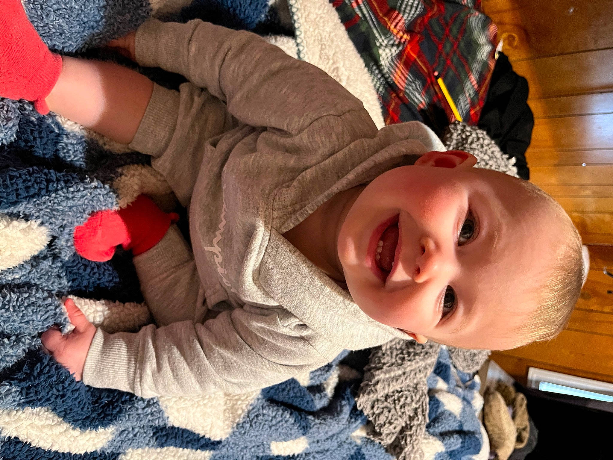 Lilly joined the competition — help win amazing prizes! baby, baby_laughing, baby_toddler_clothing, carmine, cheek, child, foot, fun, happy, human_body, human_leg, mouth, pattern, person, sitting, skin, smile, toddler, tree, vacation