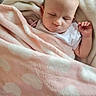 Emerald joined the competition — help win amazing prizes! baby, sleeping, blanket, pink, white, polka_dot, cozy, infant, soft, cute, child, wrapped, peaceful, rest, bed, comfort, toddler, face, hand, clothing