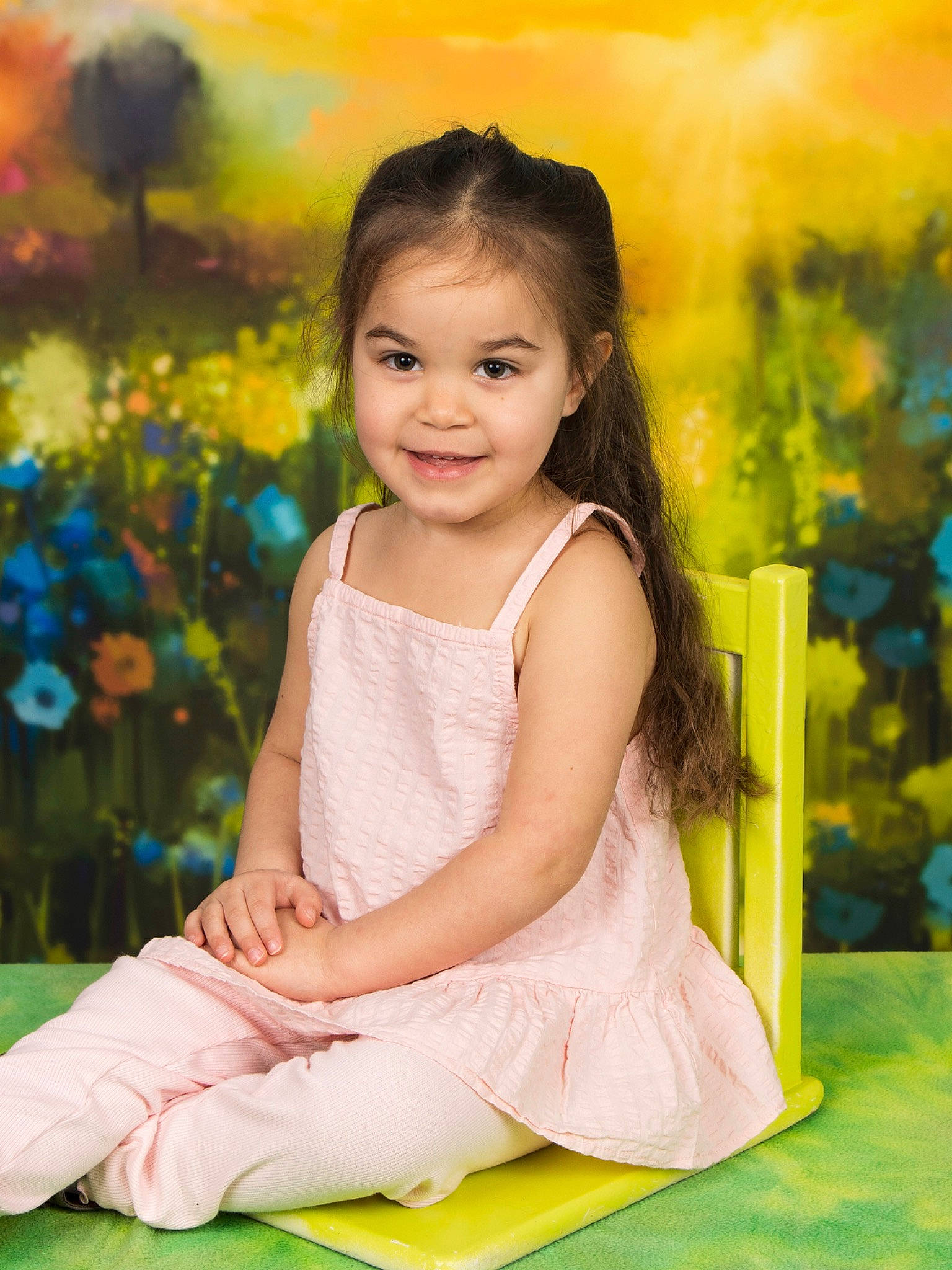 Kiara joined the competition — help win amazing prizes! baby_toddler_clothing, child, day_dress, dress, facial_expression, flash_photography, formal_wear, fun, grass, happy, joy, leisure, people_in_nature, person, petal, plant, sitting, skin, smile, toddler