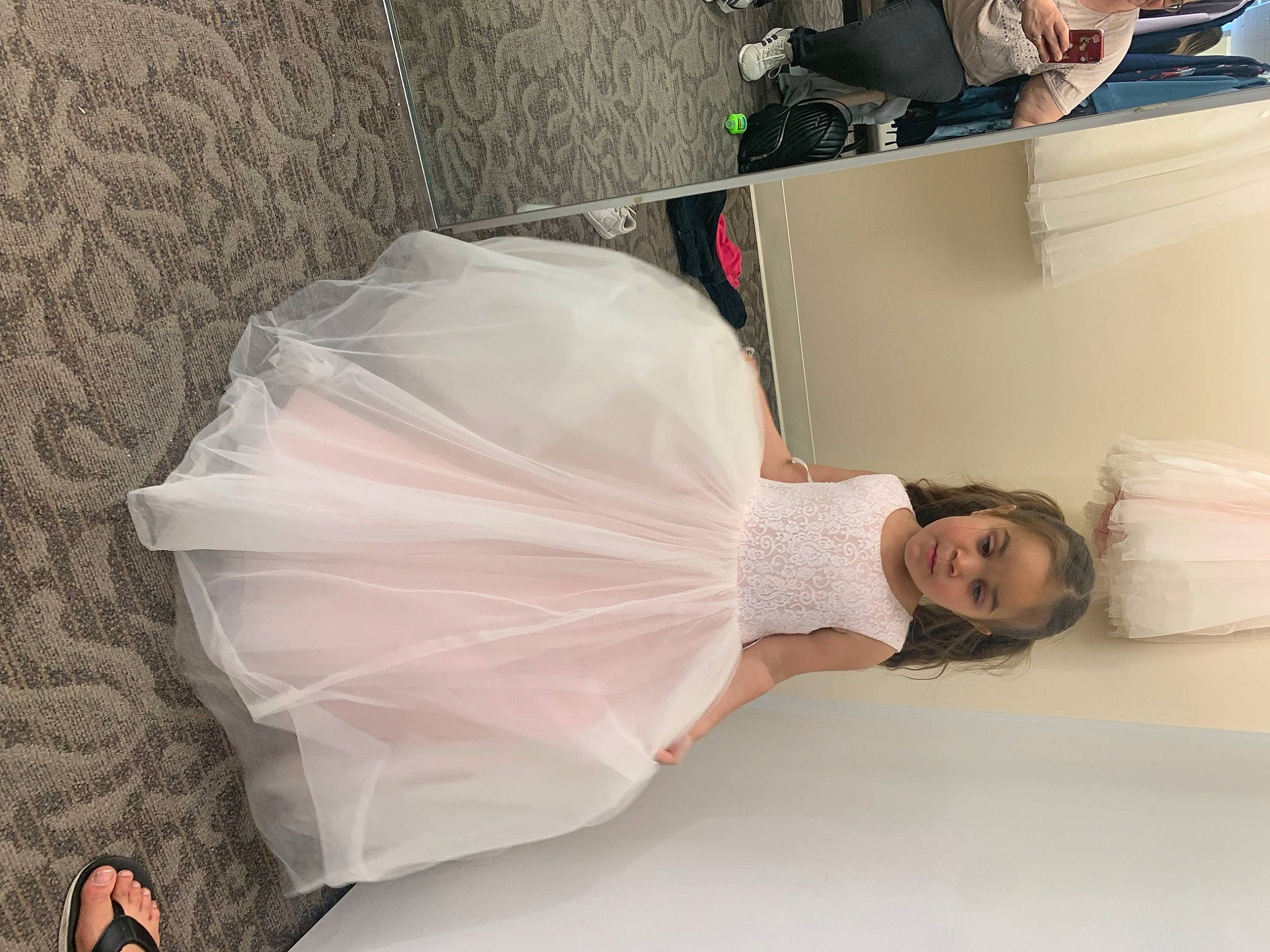 Kiara is registered to the contest to win money with this photo: automotive_design, bridal_accessory, bridal_clothing, bridal_party_dress, bride, comfort, couch, dress, event, fashion_accessory, fashion_design, formal_wear, gown, linens, person, room, shoulder, textile, veil, wedding