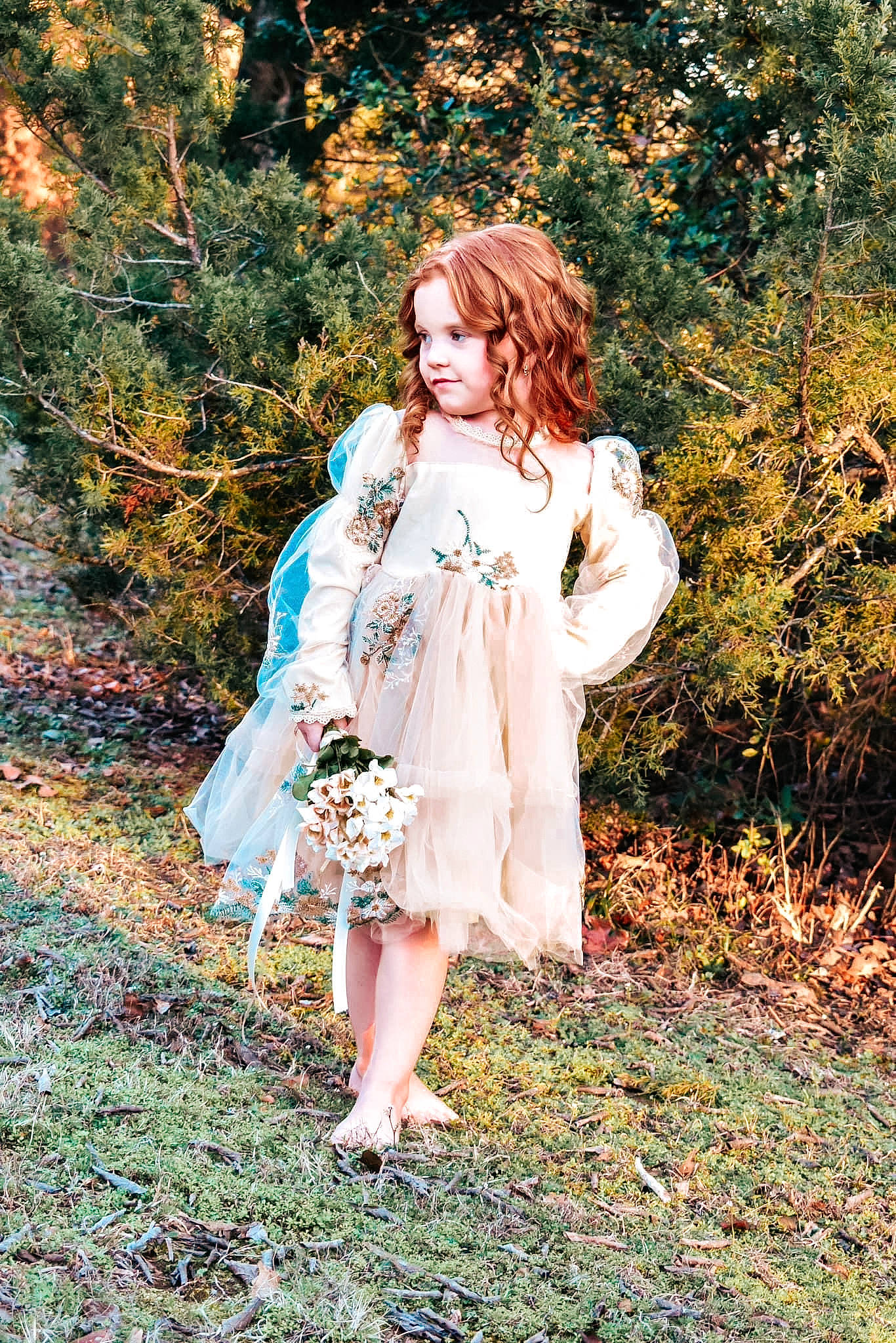 Maylee Lynn joined the competition — help win amazing prizes! blond, branch, brown_hair, day_dress, dress, fashion_design, fawn, forest, grass, hand, happy, human_body, leaf, peach, people_in_nature, person, plant, sunlight, tree, vintage_clothing