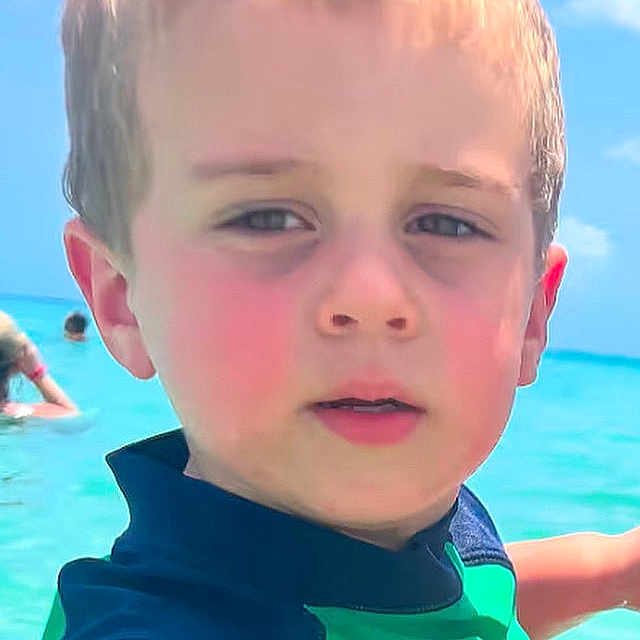 Lorenzo joined the competition — help win amazing prizes! child, boy, face, portrait, beach, ocean, water, swim_shirt, blue_sky, summer, sunlight, outdoor, person, young, closeup, swimming, childhood, holiday, vacation, sunny