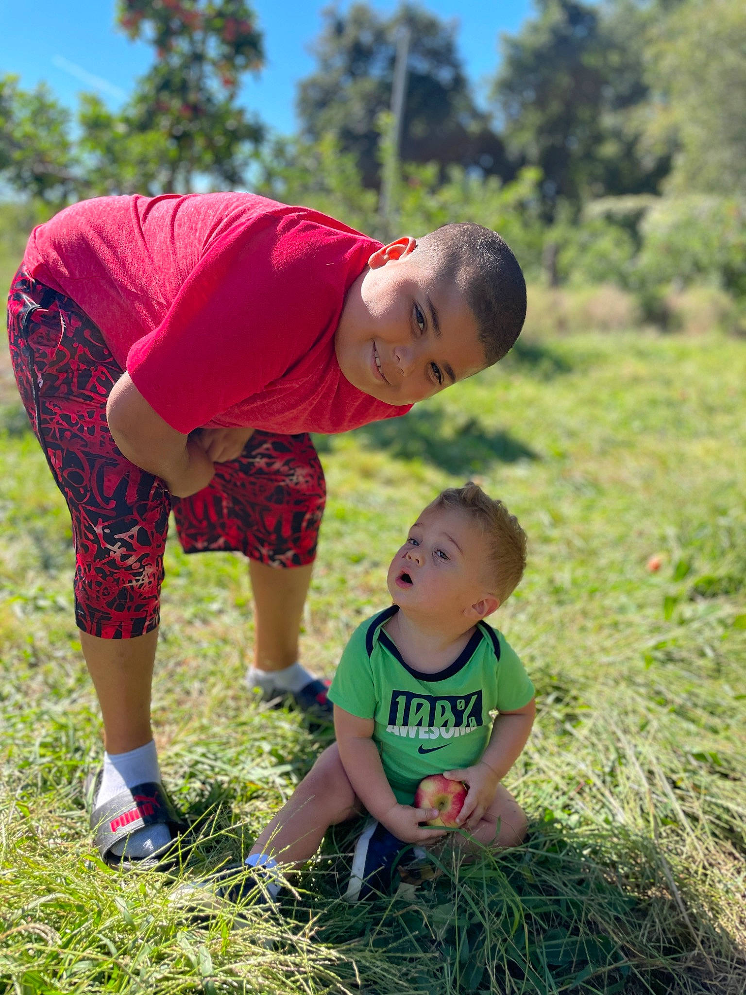 Amari is registered to the contest to win money with this photo: child, event, fun, grass, grass_family, grassland, happy, joy, landscape, leaf, leisure, meadow, people_in_nature, person, plant, recreation, shorts, sky, summer, surprise