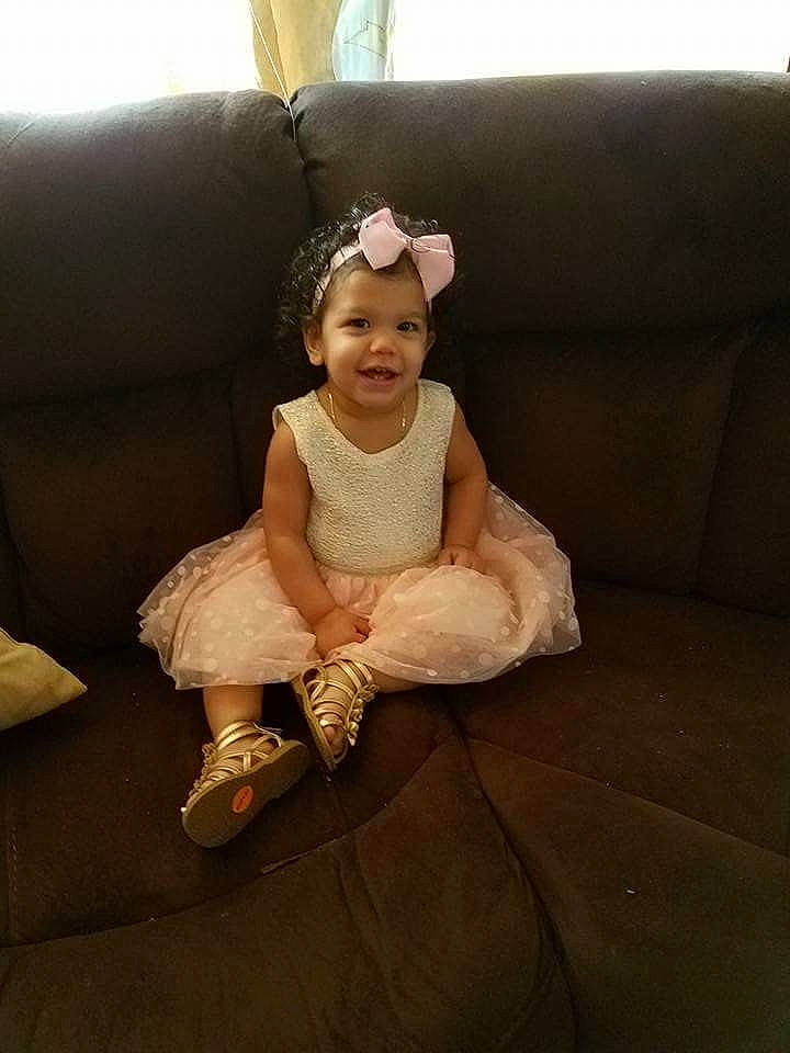 Alondra joined the competition — help win amazing prizes! child, clothing, dress, human_positions, infant, joy, sitting, toy