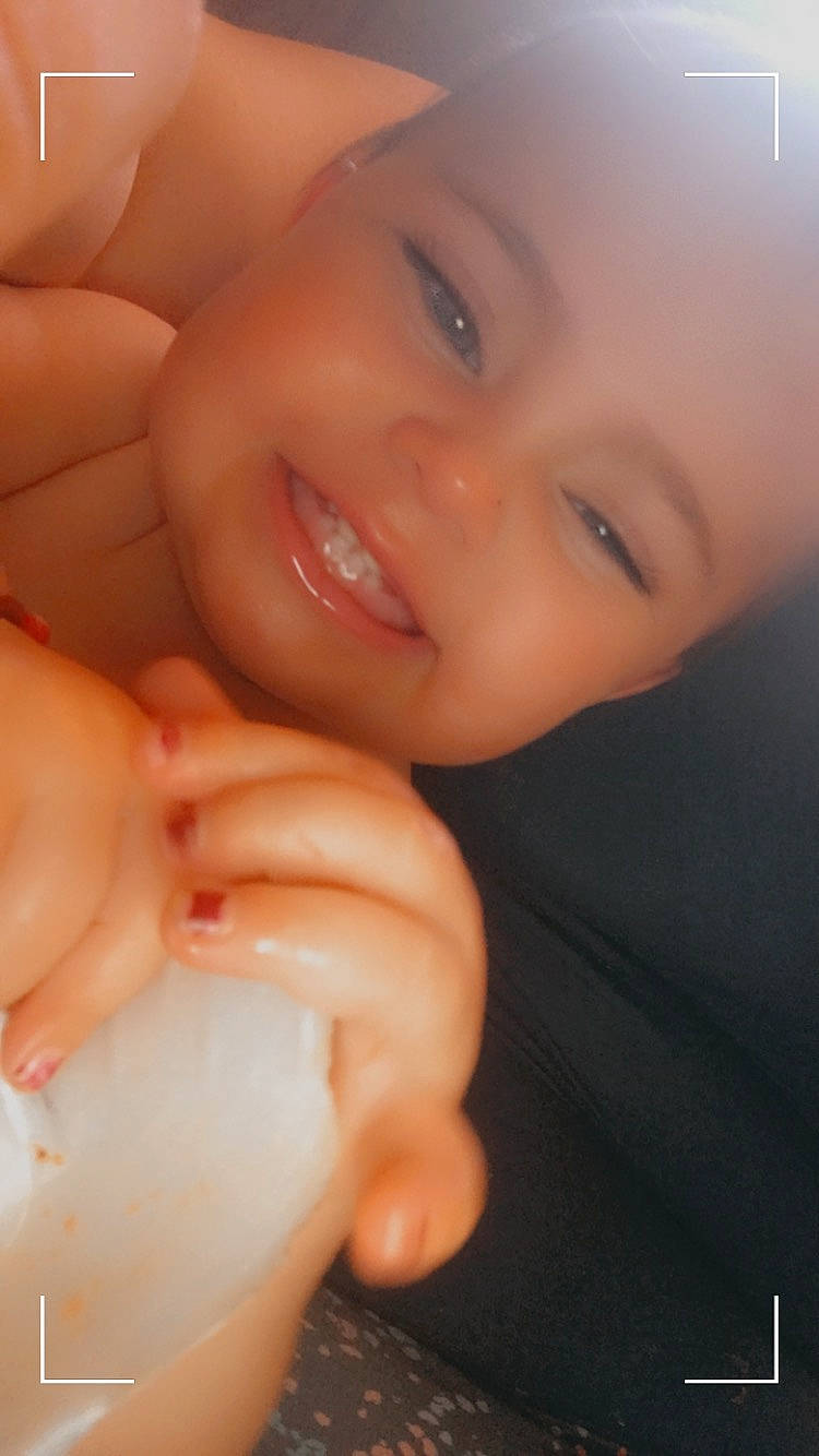 Reyna joined the competition — help win amazing prizes! baby, bathing, cheek, child, chin, close_up, face, finger, hand, head, headwear, joy, lip, mouth, muscle, nose, person, skin, thumb, toddler