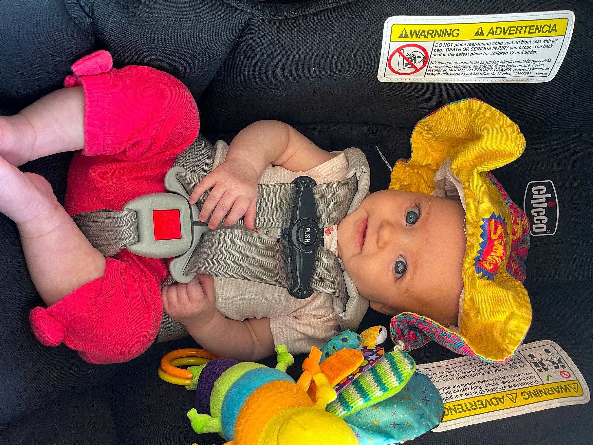 Annabell joined the competition — help win amazing prizes! baby, baby_products, baby_sleeping, baby_toddler_clothing, baby_toys, car_seat, cheek, child, comfort, fun, hat, headwear, mouth, orange, people, person, product, snapshot, stuffed_toy, textile