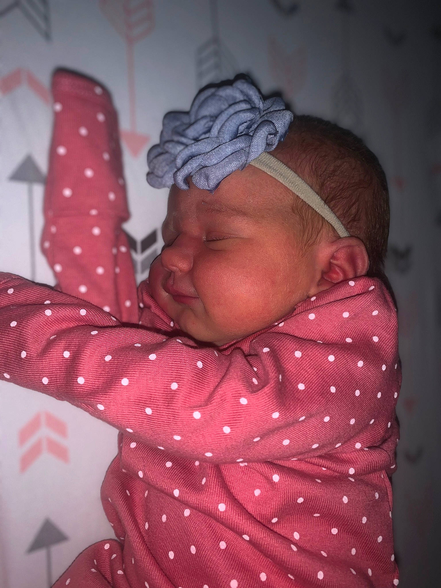 Eva Raeann Johnson joined the competition — help win amazing prizes! baby, baseball_cap, bedtime, cap, carmine, child, comfort, darkness, flesh, fun, headwear, linens, magenta, mouth, pattern, person, pink, plaid, room, sleep
