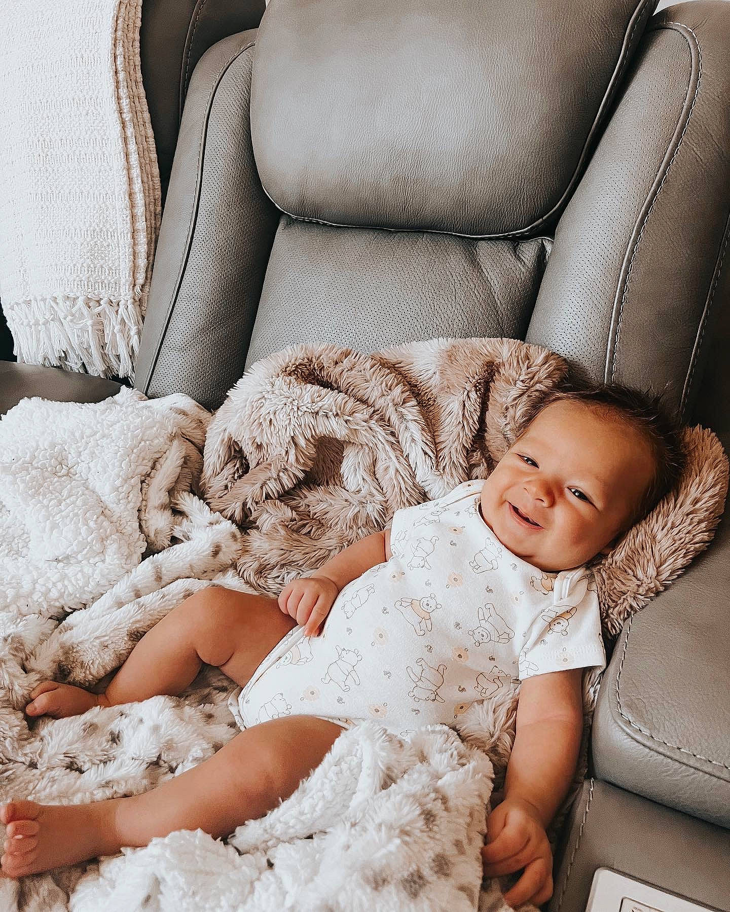 Kingston joined the competition — help win amazing prizes! baby, baby_sleeping, baby_toddler_clothing, bedding, blond, chair, child, comfort, couch, flash_photography, furniture, happy, linens, pattern, person, sitting, smile, textile, throw_pillow, toddler