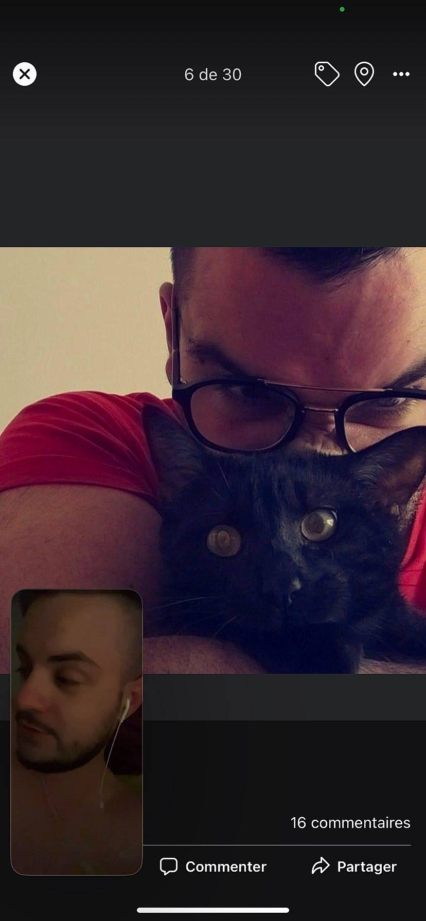 Petit Pas a rejoint le concours — aidez-le/la à gagner de superbes lots ! beard, black_hair, carnivore, cat, cloud, cool, ear, eyebrow, eyewear, facial_hair, felidae, forehead, glasses, happy, jaw, mouth, neck, small_to_medium_sized_cats, vision_care, whiskers