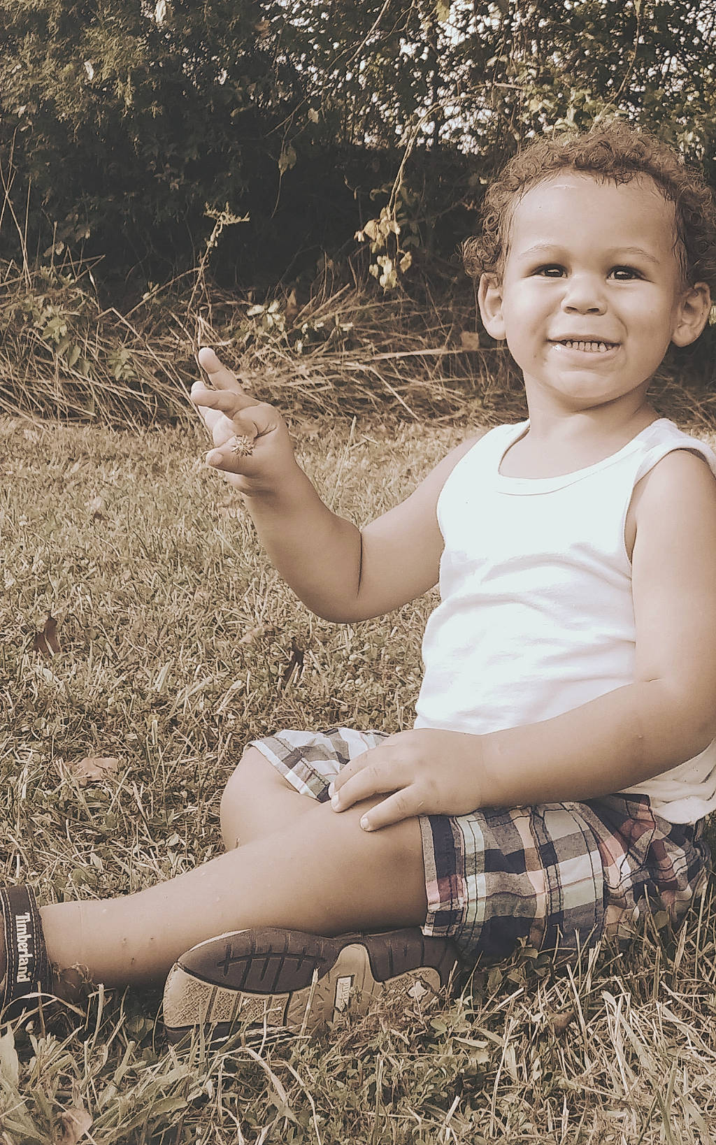 Jayden is registered to the contest to win money with this photo: beauty, child, child_model, dress, eye, fawn, grass, joy, leaf, leg, people_in_nature, person, photograph, photography, plant, portrait, sitting, smile, soil, stock_photography
