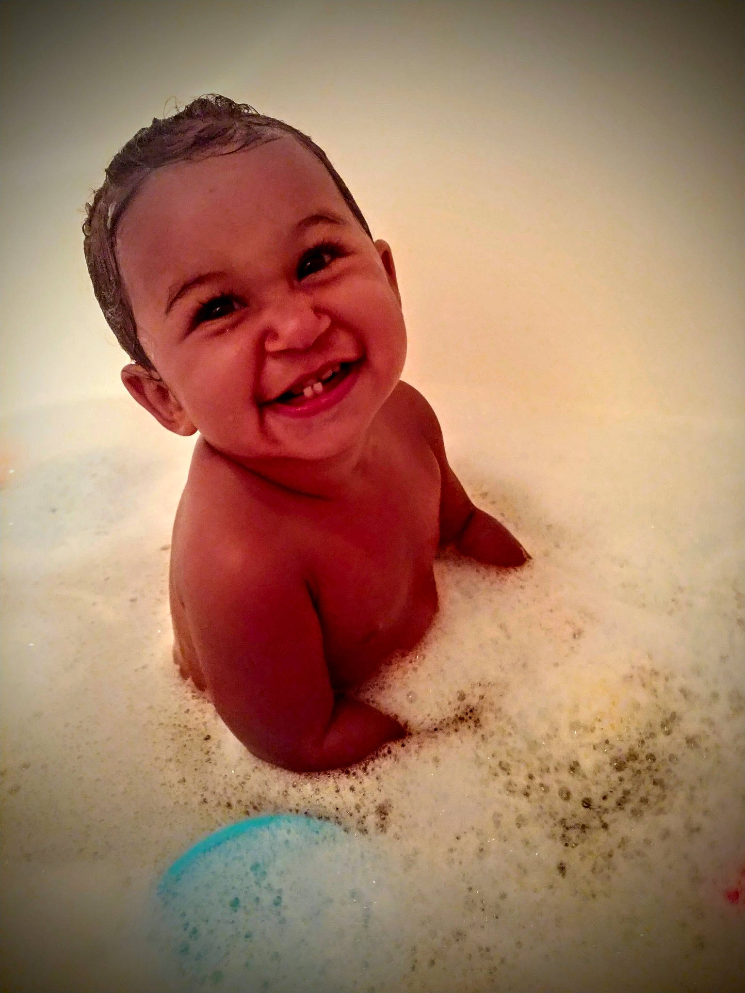 Carmella joined the competition — help win amazing prizes! baby, bathing, cheek, child, chin, eye, face, facial_expression, fun, happy, head, human, joy, laugh, lip, mouth, nose, person, photography, skin