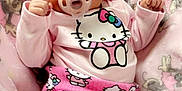 Island joined the competition — help win amazing prizes! baby, pacifier, blanket, pink, hello_kitty, clothing, infant, cute, sleepwear, pattern, soft, fist, socks, person, indoors, young_child, cozy, portrait, cute_outfit, relaxing