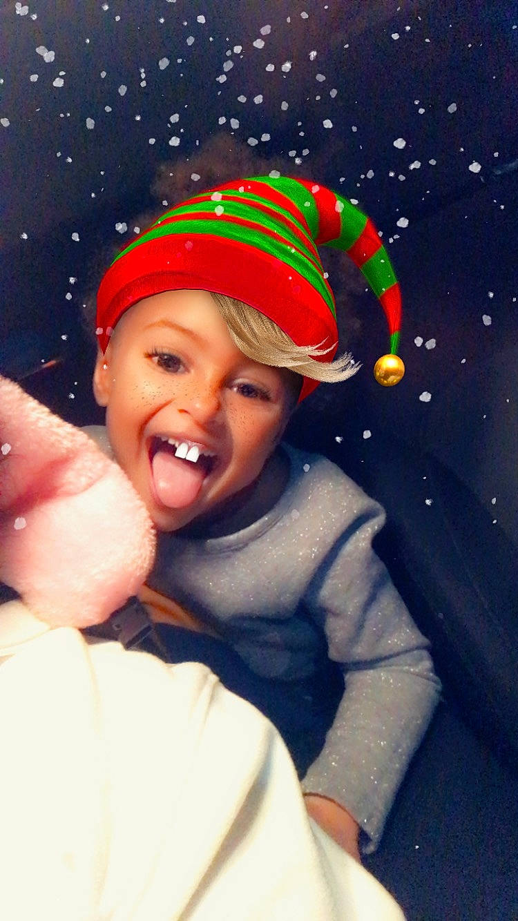 Scarlett Meyer joined the competition — help win amazing prizes! baby, cap, cheek, child, christmas, costume_hat, event, eye, fictional_character, fun, gesture, happy, head, headgear, headwear, holiday, nose, person, smile, toddler
