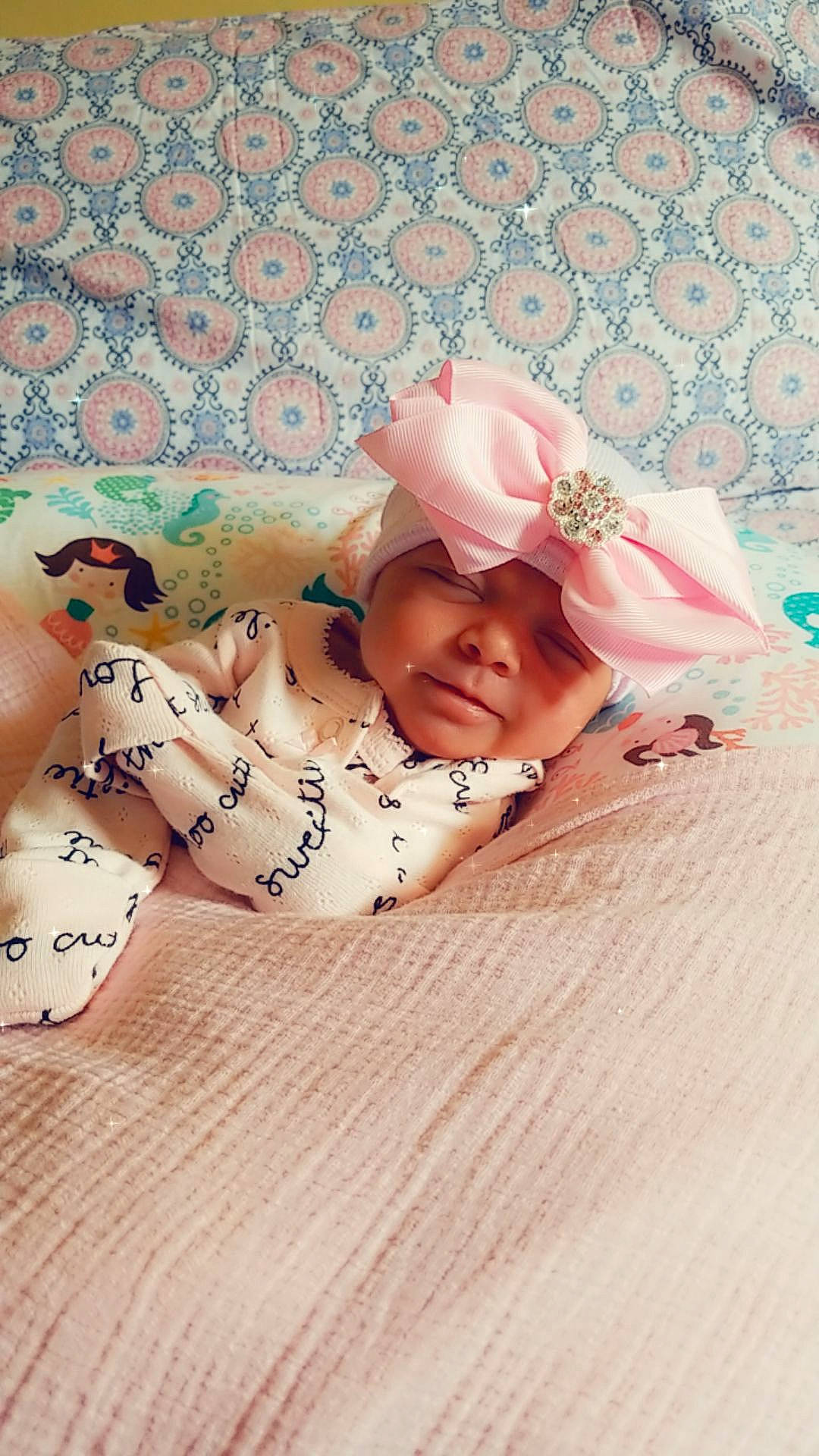Aliya is registered to the contest to win money with this photo: baby, baby_toddler_clothing, child, headgear, headwear, person, pink, skin, toddler