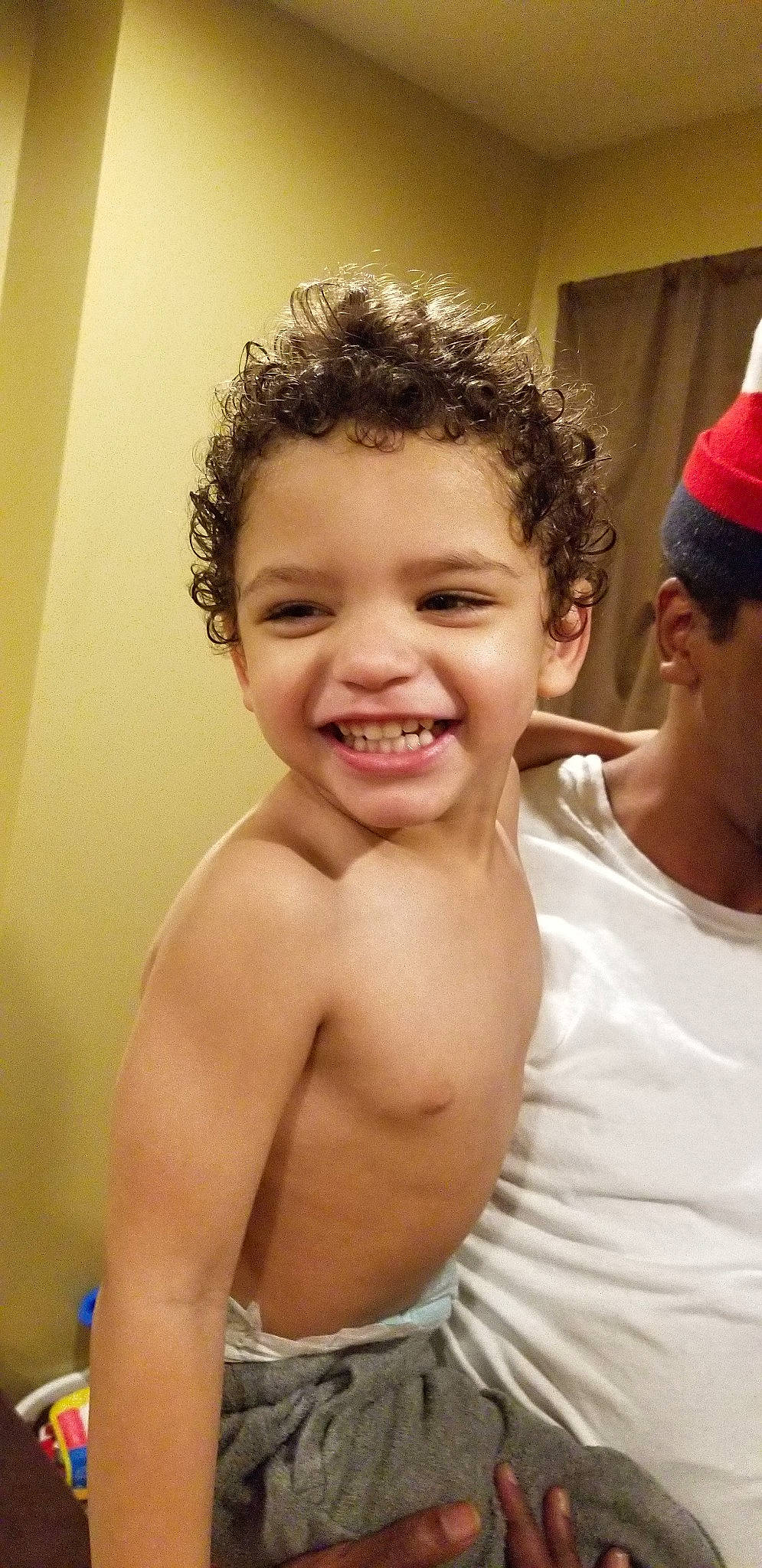 Carter joined the competition — help win amazing prizes! arm, barechested, cheek, chest, child, chin, eyebrow, face, facial_expression, forehead, fun, hair, happy, joy, lip, male, muscle, neck, nose, person