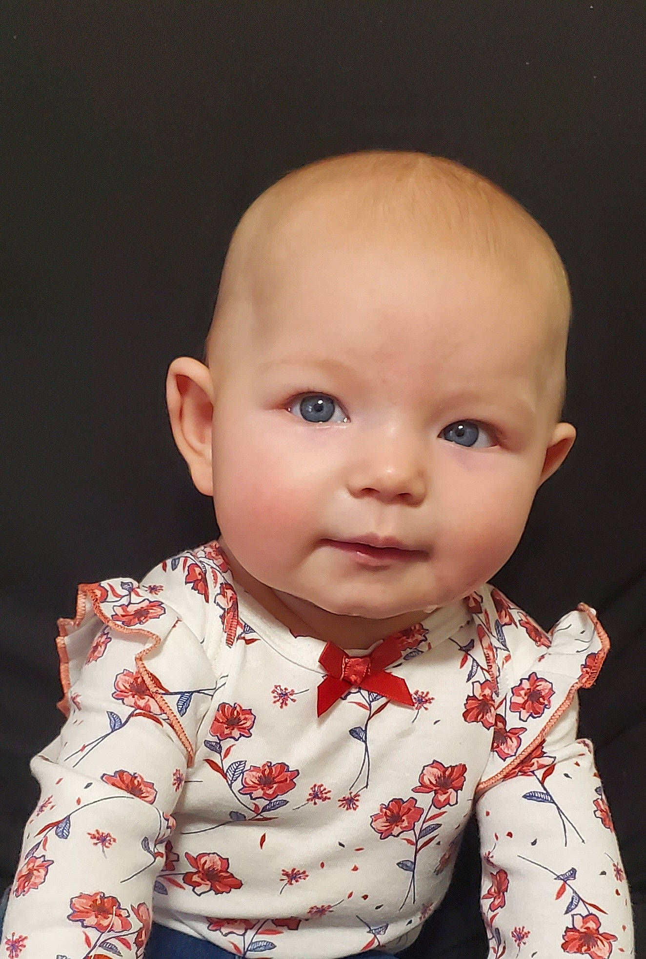 Raylee is registered to the contest to win money with this photo: baby, baby_toddler_clothing, carmine, cheek, child, collar, flash_photography, happy, iris, lip, mouth, nose, outerwear, pattern, person, pink, skin, sleeve, smile, textile