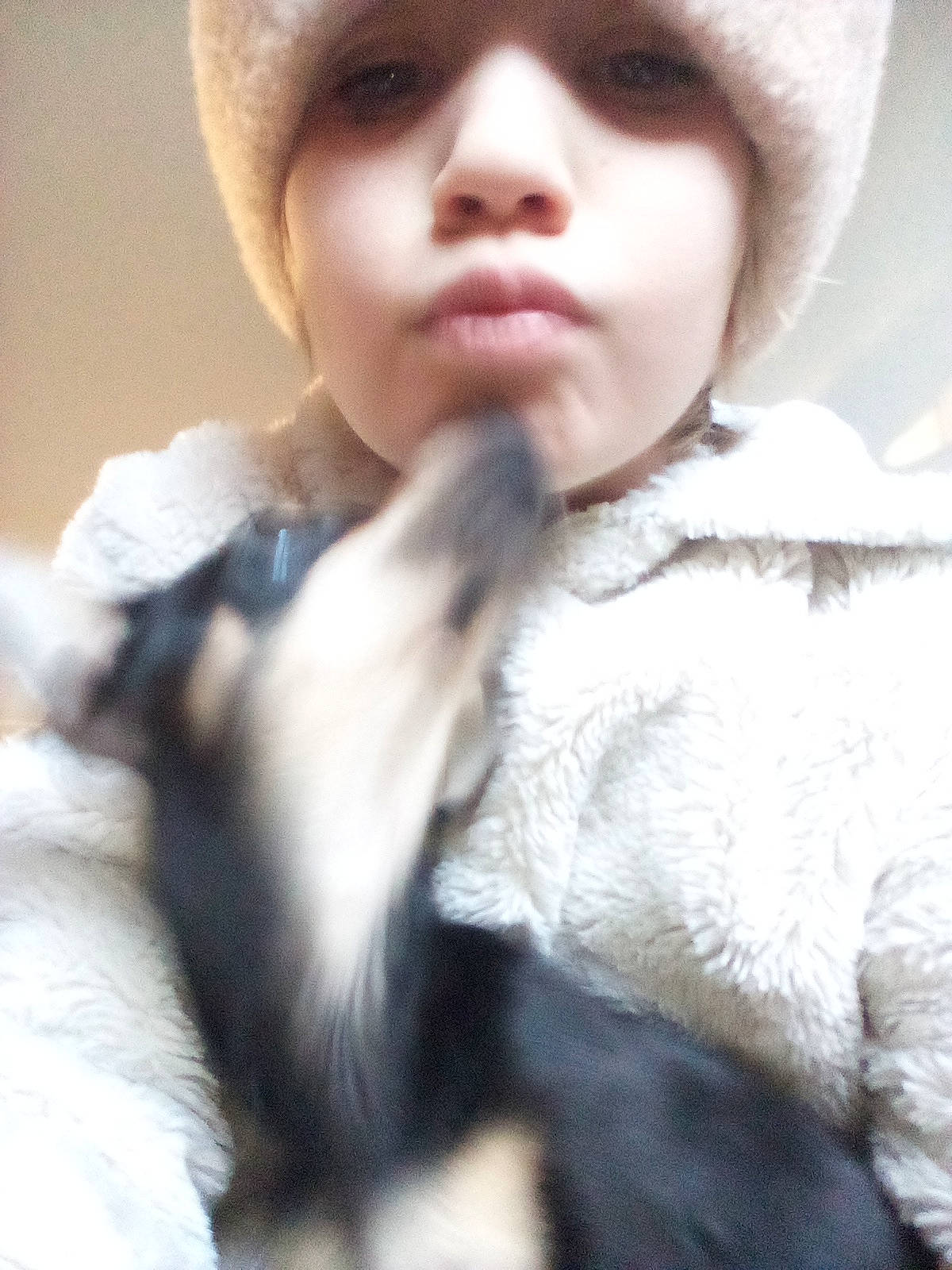 Kellya a rejoint le concours — aidez-le/la à gagner de superbes lots ! cap, comfort, companion_dog, ear, eyebrow, eyelash, felidae, fur, fur_clothing, gesture, glove, hat, mammal, neck, person, skin, small_to_medium_sized_cats, snout, sun_hat, vertebrate