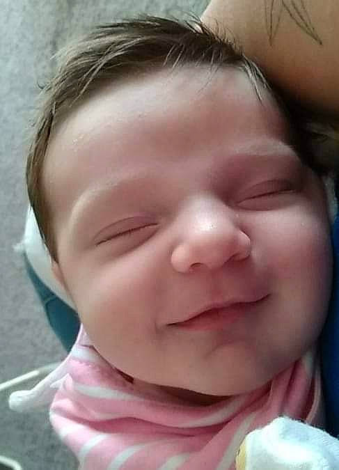 Amaryllis joined the competition — help win amazing prizes! baby, cheek, chin, ear, eyebrow, eyelash, face, facial_expression, finger, gesture, happy, head, jaw, lip, mouth, nose, person, pink, skin, smile