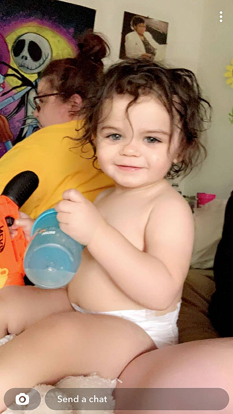 Aniyah joined the competition — help win amazing prizes! baby_playing_with_toys, blurred, cheek, chest, eye, facial_expression, finger, fun, hair, happy, head, human_body, joy, leg, mouth, organ, person, pink, skin, smile