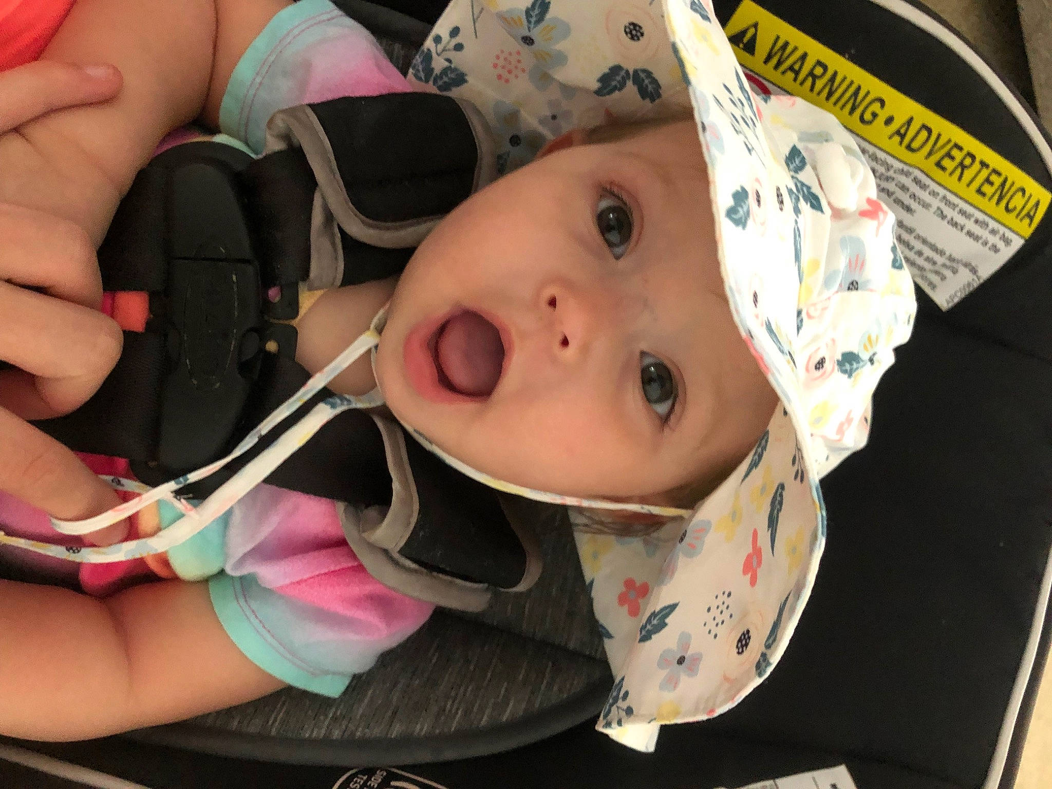 Nova joined the competition — help win amazing prizes! baby, baby_carriage, baby_toddler_clothing, cap, cheek, eyebrow, eyelash, facial_expression, finger, fun, gesture, hat, headwear, iris, lip, nail, nose, person, pink, skin