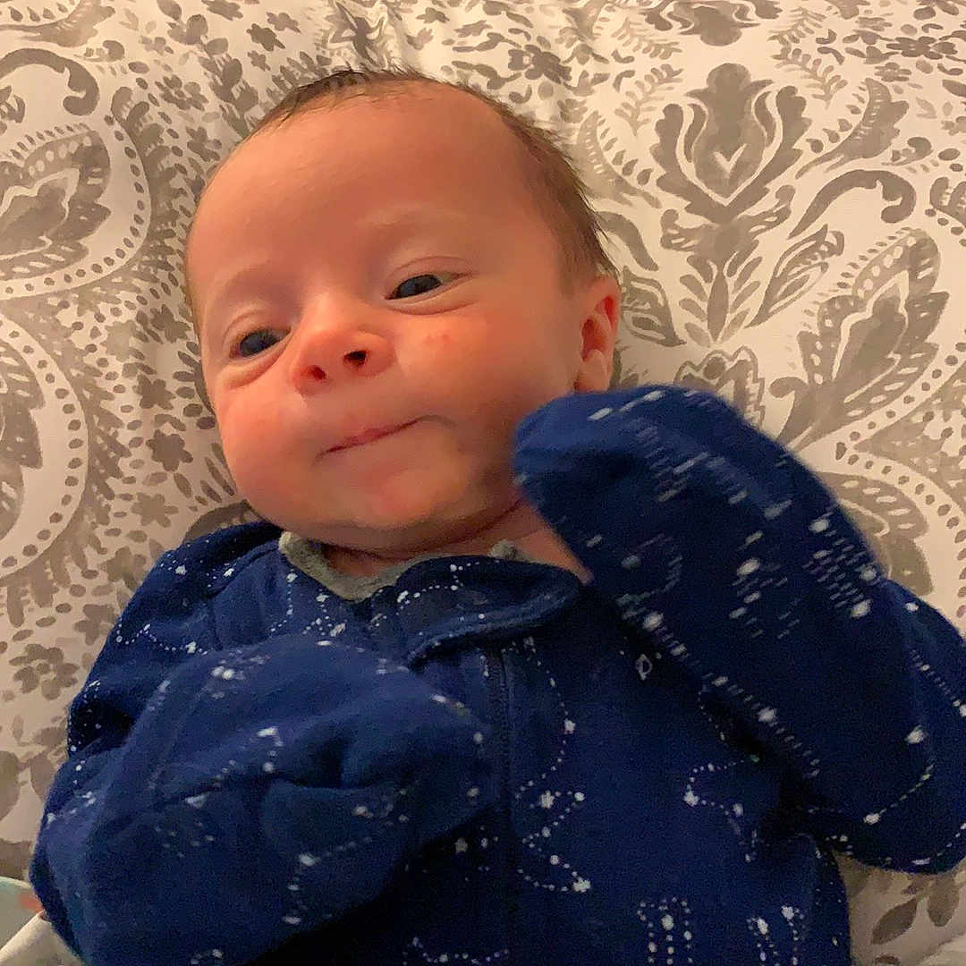 Hayden joined the competition — help win amazing prizes! baby, cheek, child, ear, eye, face, forehead, head, mouth, nose, person, sitting, skin, smile, toddler