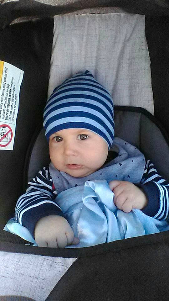 Phoenyx joined the competition — help win amazing prizes! baby_carriage, baby_products, beanie, blue, cap, car_seat, child, cool, day, girl, headgear, headwear, infant, person, product, textile, toddler