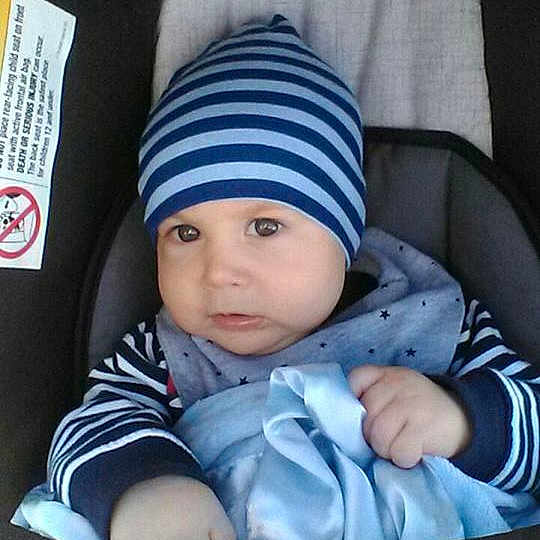 Phoenyx joined the competition — help win amazing prizes! baby_carriage, baby_products, beanie, blue, cap, car_seat, child, cool, day, girl, headgear, headwear, infant, person, product, textile, toddler