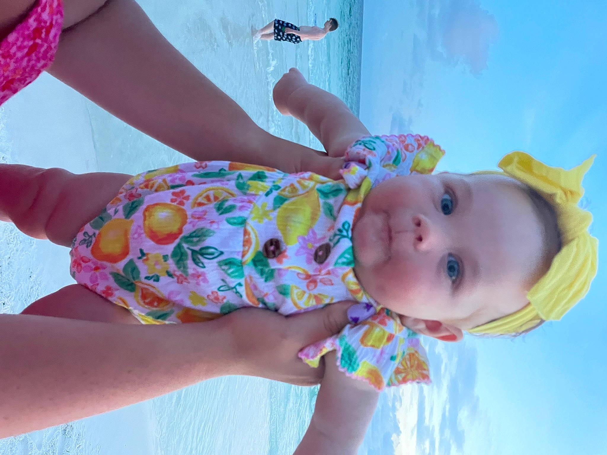Kylie joined the competition — help win amazing prizes! baby, baby_products, baby_toddler_clothing, blue, butterfly, child, design, finger, fun, happy, headgear, leisure, pattern, person, pink, play, skin, smile, thigh, toddler