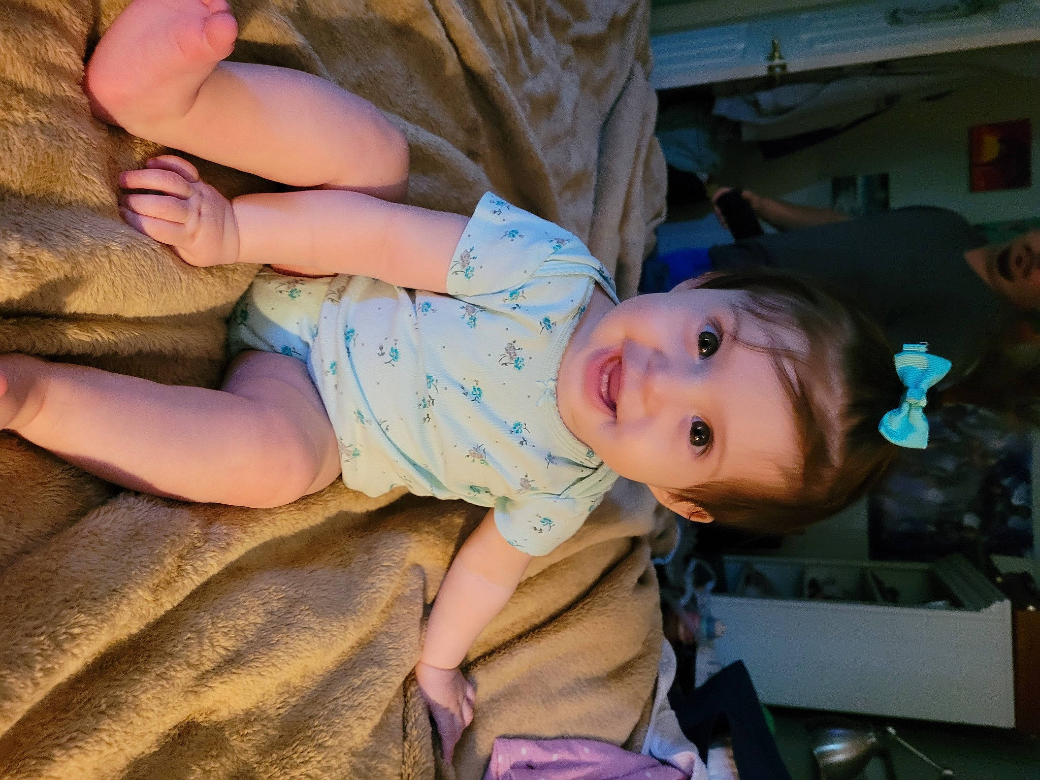 Marianna joined the competition — help win amazing prizes! baby, baby_toddler_clothing, cheek, comfort, elbow, facial_expression, foot, fun, happy, hat, human_leg, mouth, pattern, person, sitting, skin, smile, t_shirt, thigh, toddler