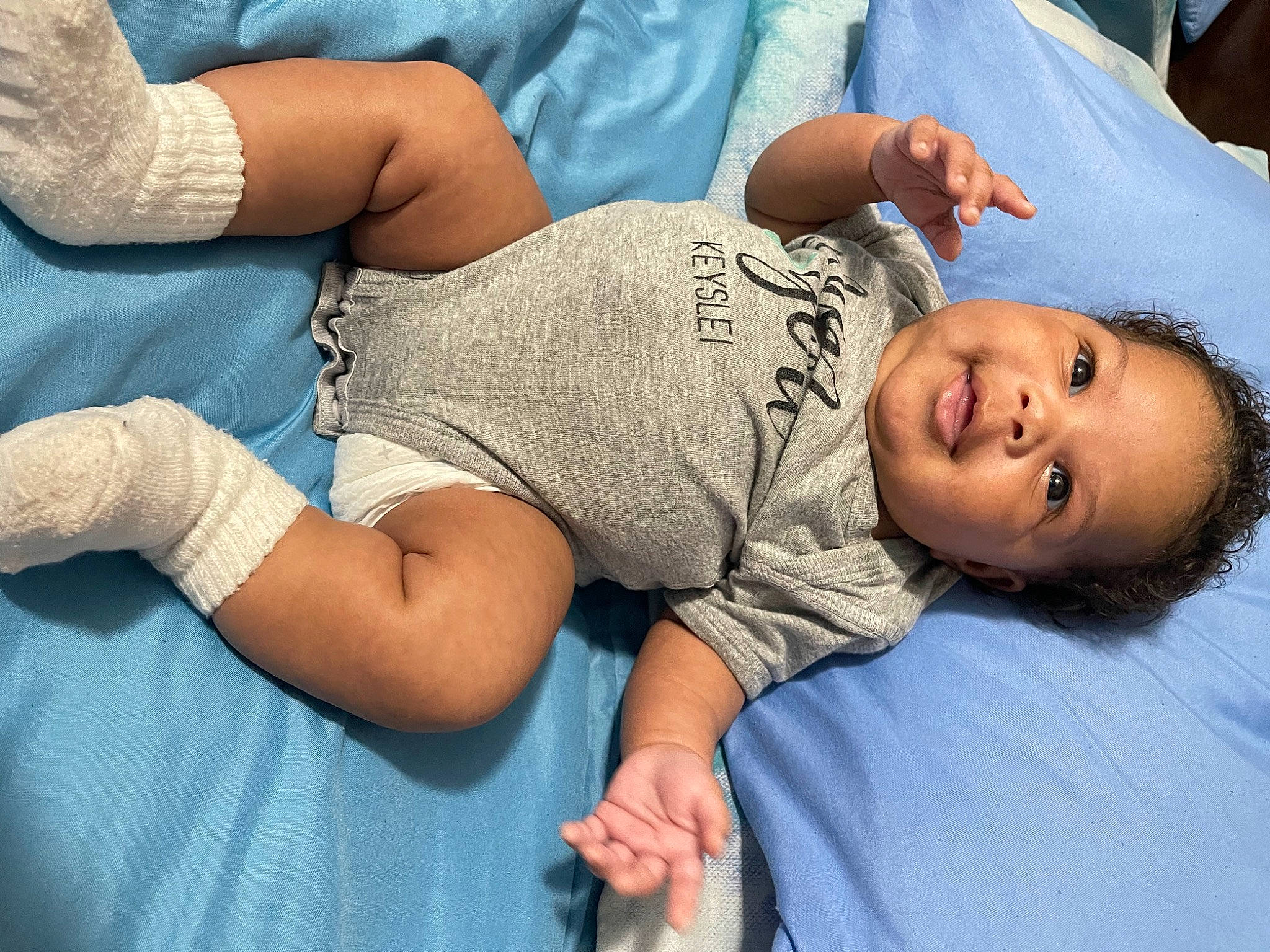 Keyslei joined the competition — help win amazing prizes! arm, baby, baby_toddler_clothing, blue, cheek, child, comfort, elbow, hand, happy, human_body, human_leg, joint, knee, mouth, person, skin, sleeve, thigh, toddler