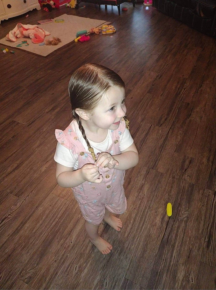 Ruby Rose joined the competition — help win amazing prizes! baby_toddler_clothing, cheek, child, flash_photography, floor, flooring, fun, happy, hardwood, laminate_flooring, lighting, person, plank, sitting, skin, smile, toddler, varnish, wood, wood_flooring