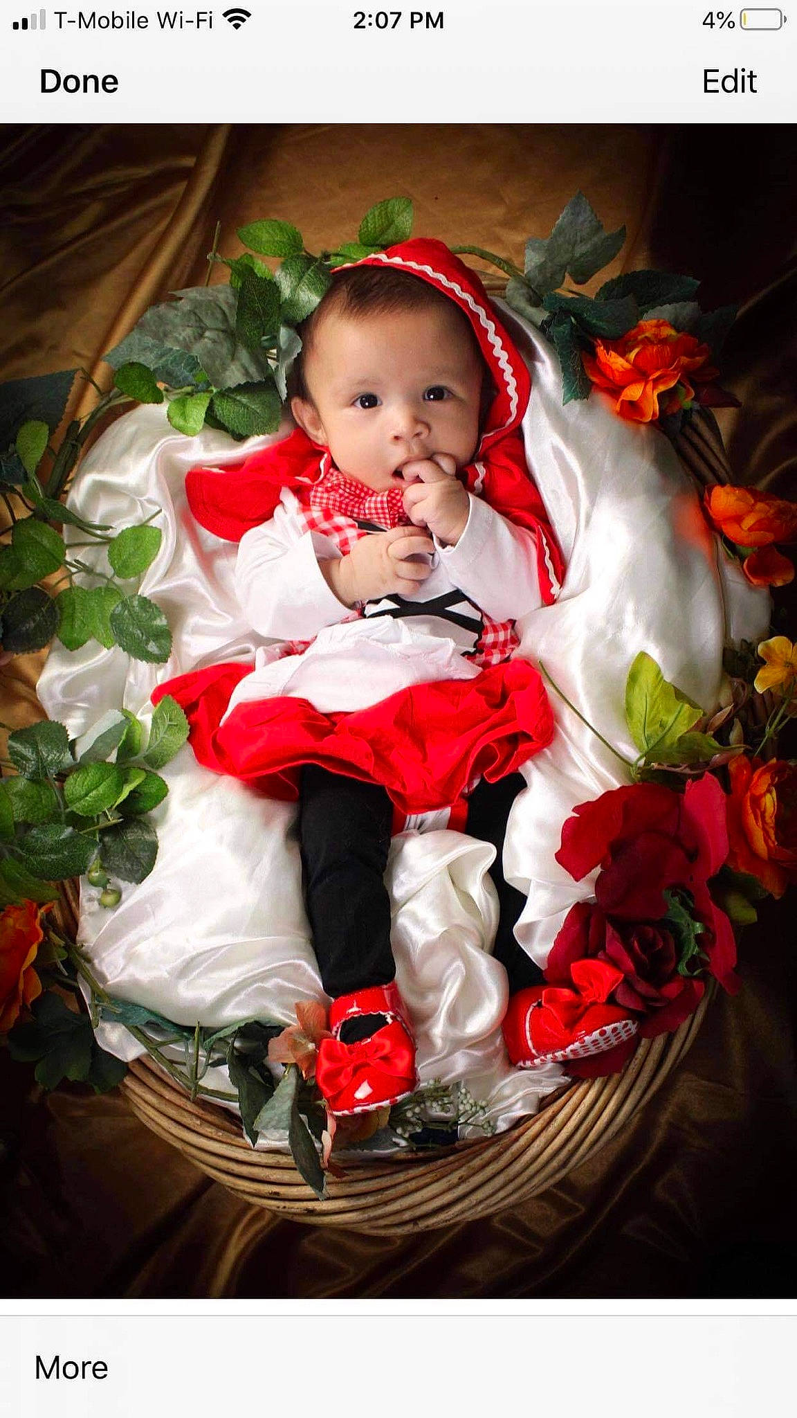 Celeste is registered to the contest to win money with this photo: baby, baby_products, child, costume, flower, person, petal, photography, plant, product, red, toddler
