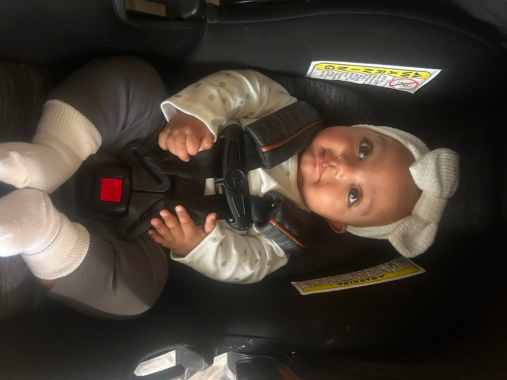 Tynliegh is registered to the contest to win money with this photo: auto_part, automotive_lighting, baby, baby_carriage, baby_in_car_seat, baby_products, baby_toddler_clothing, car_seat, child, comfort, flash_photography, fun, person, personal_protective_equipment, product, space, thumb, toddler, vehicle_door