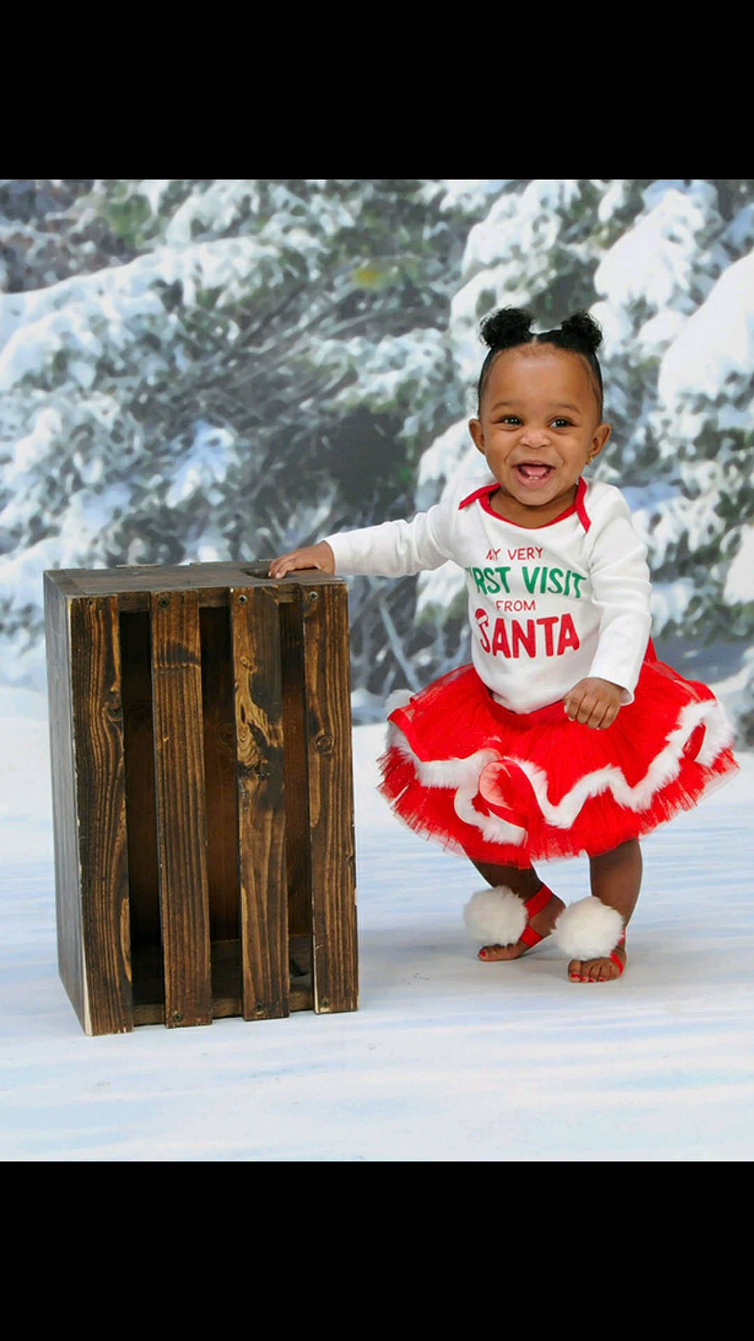 Chasity joined the competition — help win amazing prizes! child, fun, girl, person, red, sitting, smile, toddler, vacation, winter