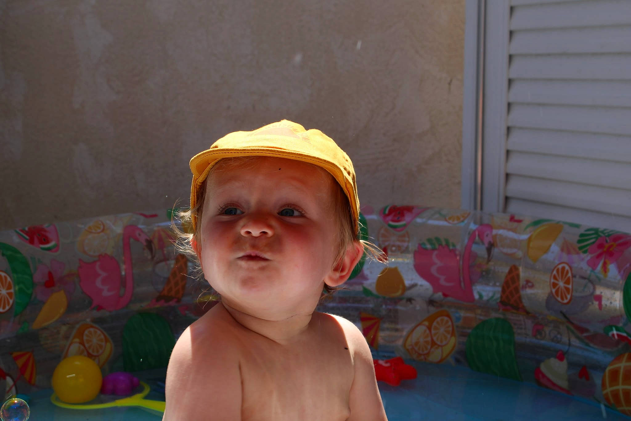 Naïa a rejoint le concours — aidez-le/la à gagner de superbes lots ! baby, bathing, cap, cheek, chest, child, chin, eye, eyelash, face, fun, happy, head, iris, leisure, mouth, nose, people, person, skin