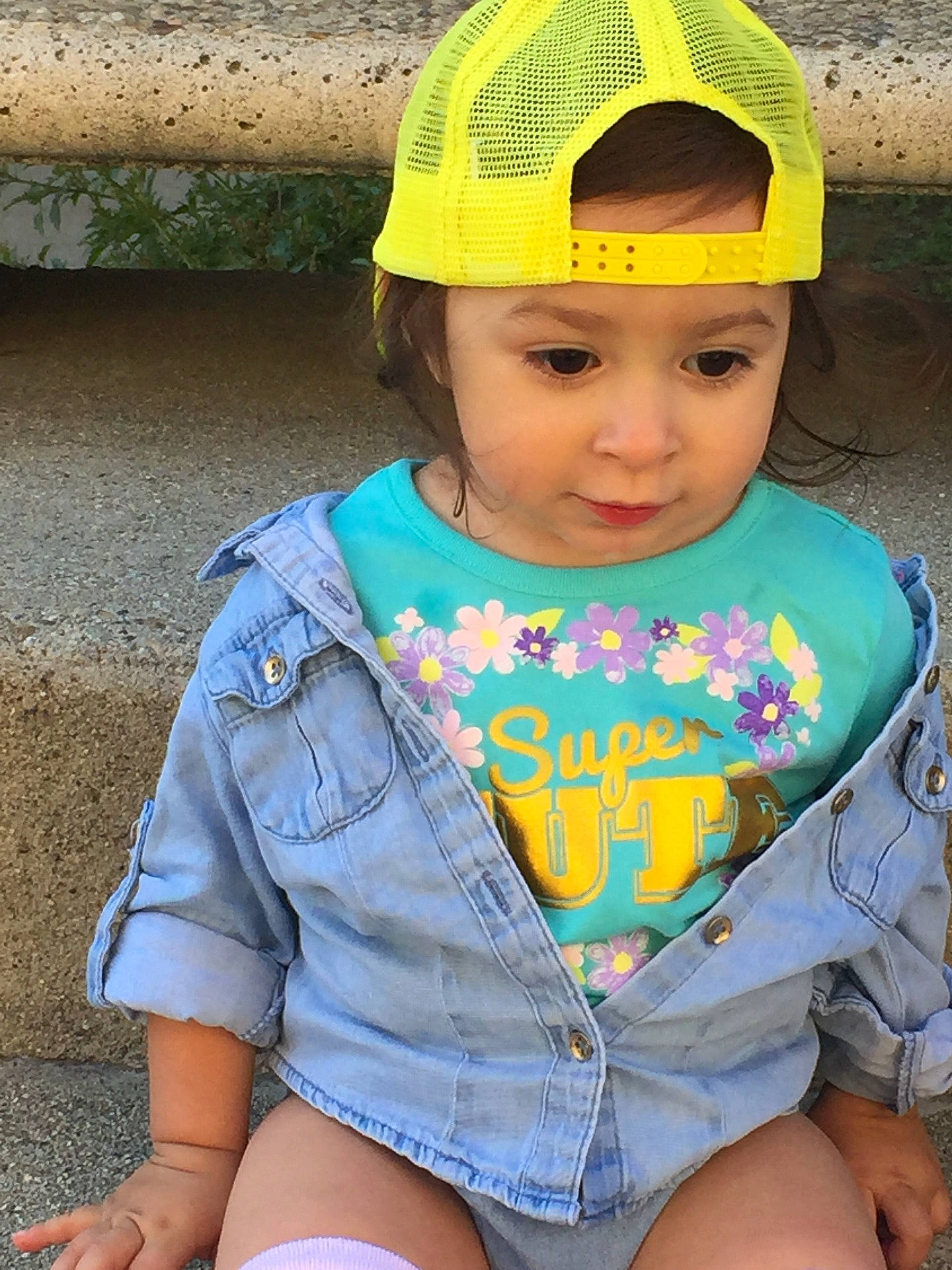 Amariah joined the competition — help win amazing prizes! blue, child, cool, day, eye, fun, girl, green, infant, material, play, product, skin, smile, textile, toddler, vacation, yellow