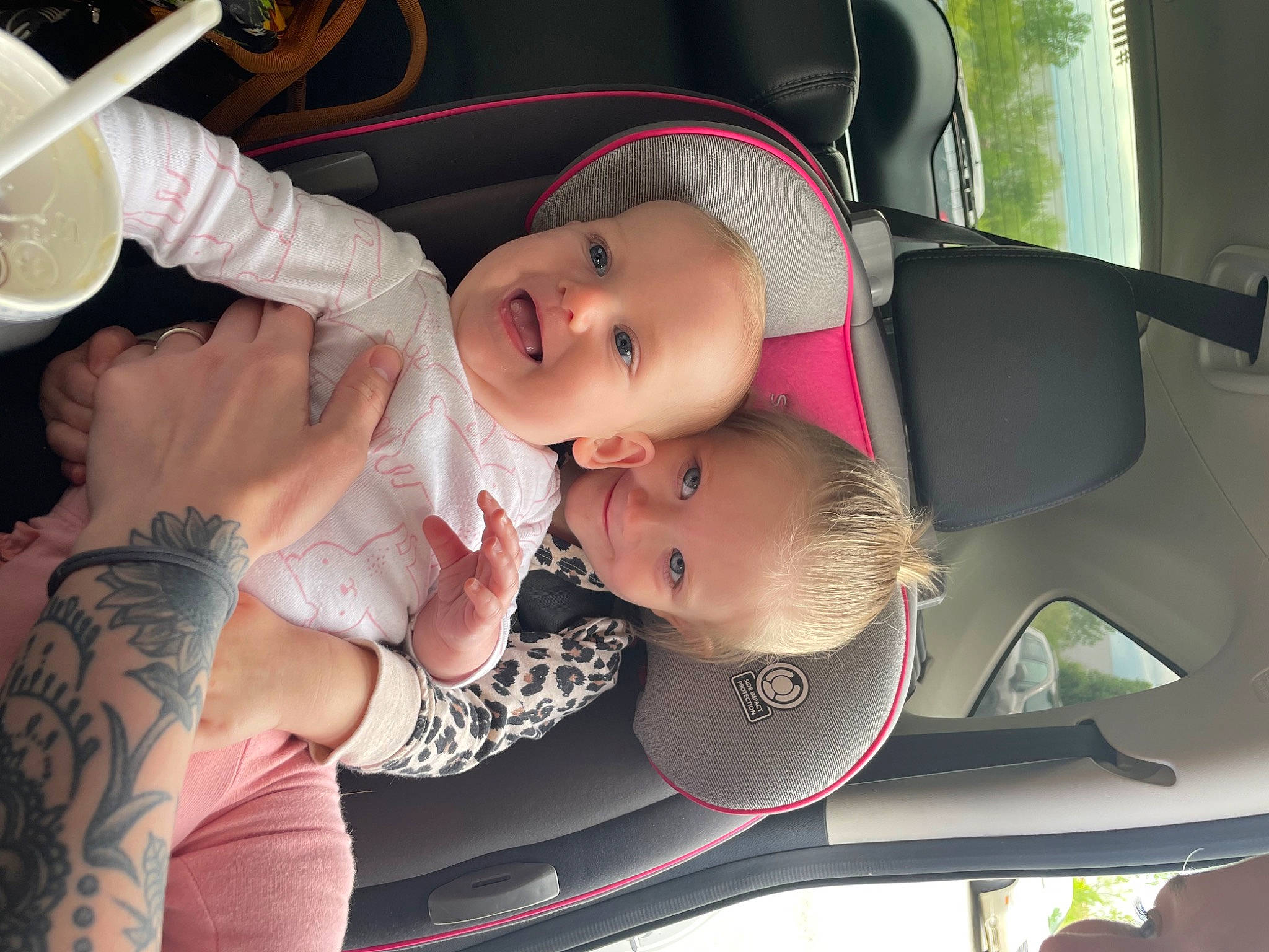 Eleanor joined the competition — help win amazing prizes! auto_part, automotive_design, automotive_exterior, baby, baby_carriage, car, car_seat, child, cool, dress, family_car, finger, fun, headgear, joy, mouth, person, pink, skin, smile