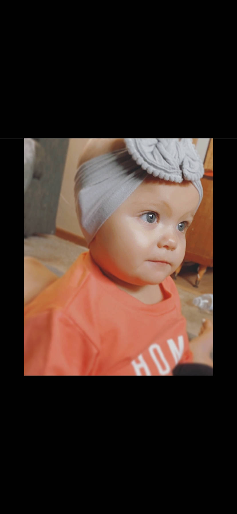 Briana is registered to the contest to win money with this photo: baby, cap, child, chin, costume_hat, eye, eyelash, fashion_accessory, font, hairstyle, happy, headgear, headpiece, headwear, magenta, peach, person, photo_caption, portrait, sleeve