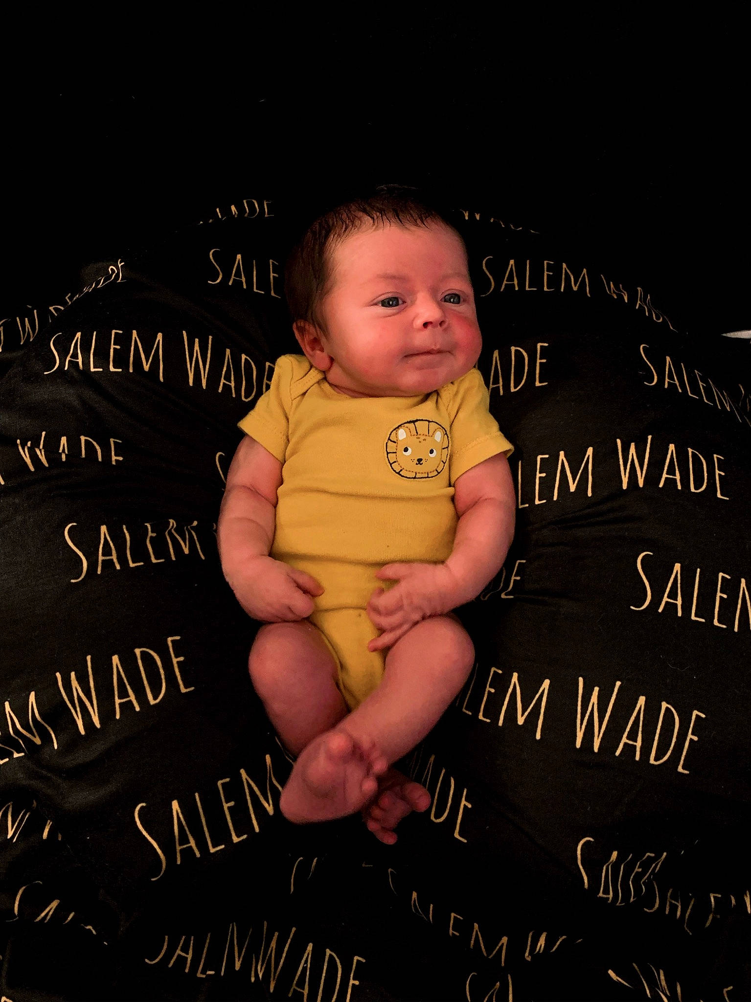 Salem joined the competition — help win amazing prizes! adaptation, baby, baby_toddler_clothing, child, facial_expression, finger, flash_photography, flooring, font, grass, hand, happy, human, human_body, pattern, person, photo_caption, poster, sitting, toddler