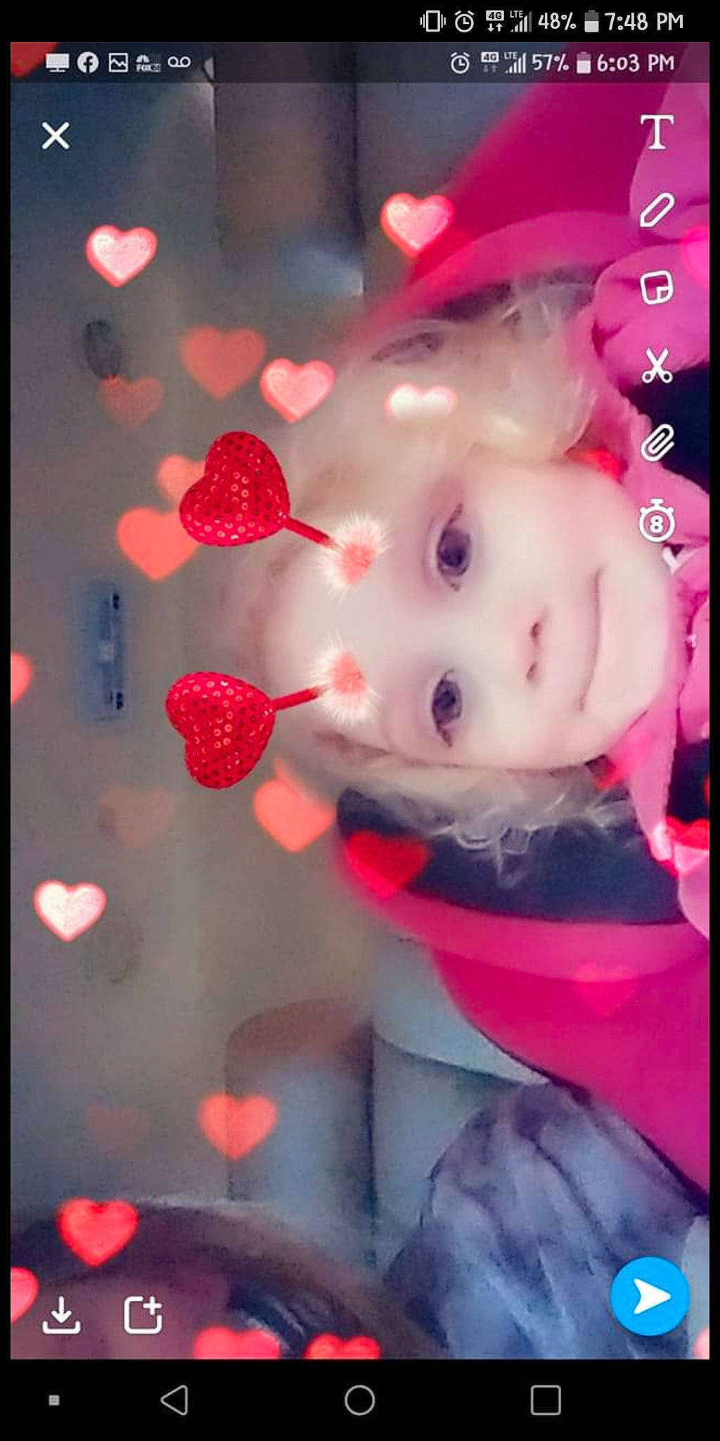 Kenslee joined the competition — help win amazing prizes! headwear, heart, love, person, pink, red, valentines_day