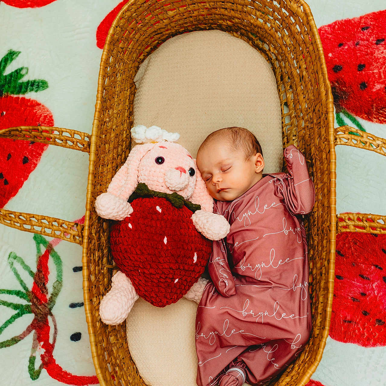 Brynlee joined the competition — help win amazing prizes! applique, baby, basket, bed, blanket, cradle, crib, face, furniture, head, infantbed, pattern, person, toy